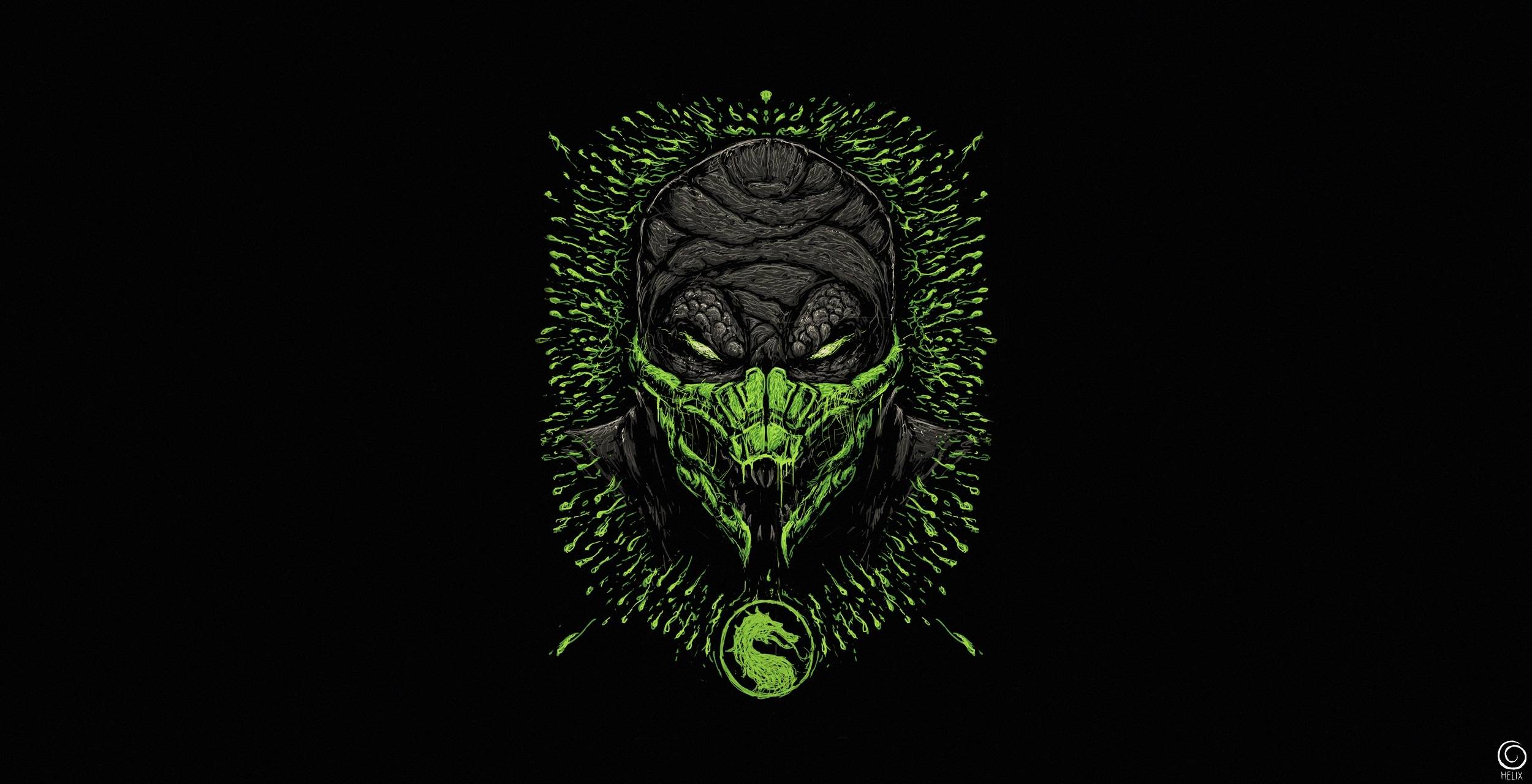 2500x1280 4K Reptile Mortal Kombat Minimal 2500×1280 Free Download