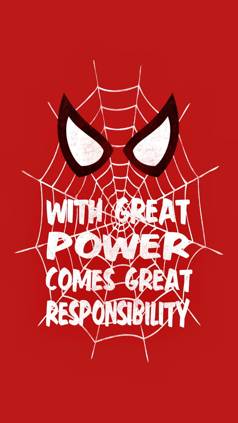 800x1422 Great Power Quote, quotes, spider, HD phone wallpaper
