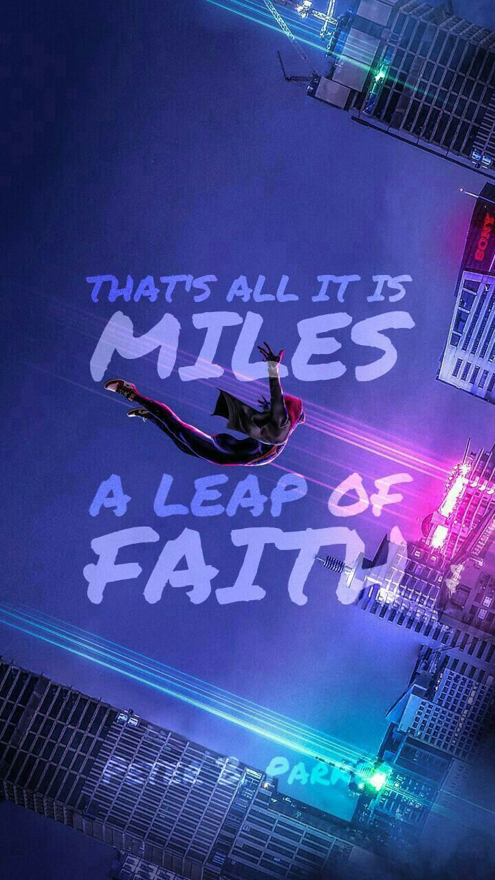720x1280 Miles Morales Leap Of Faith Wallpaper