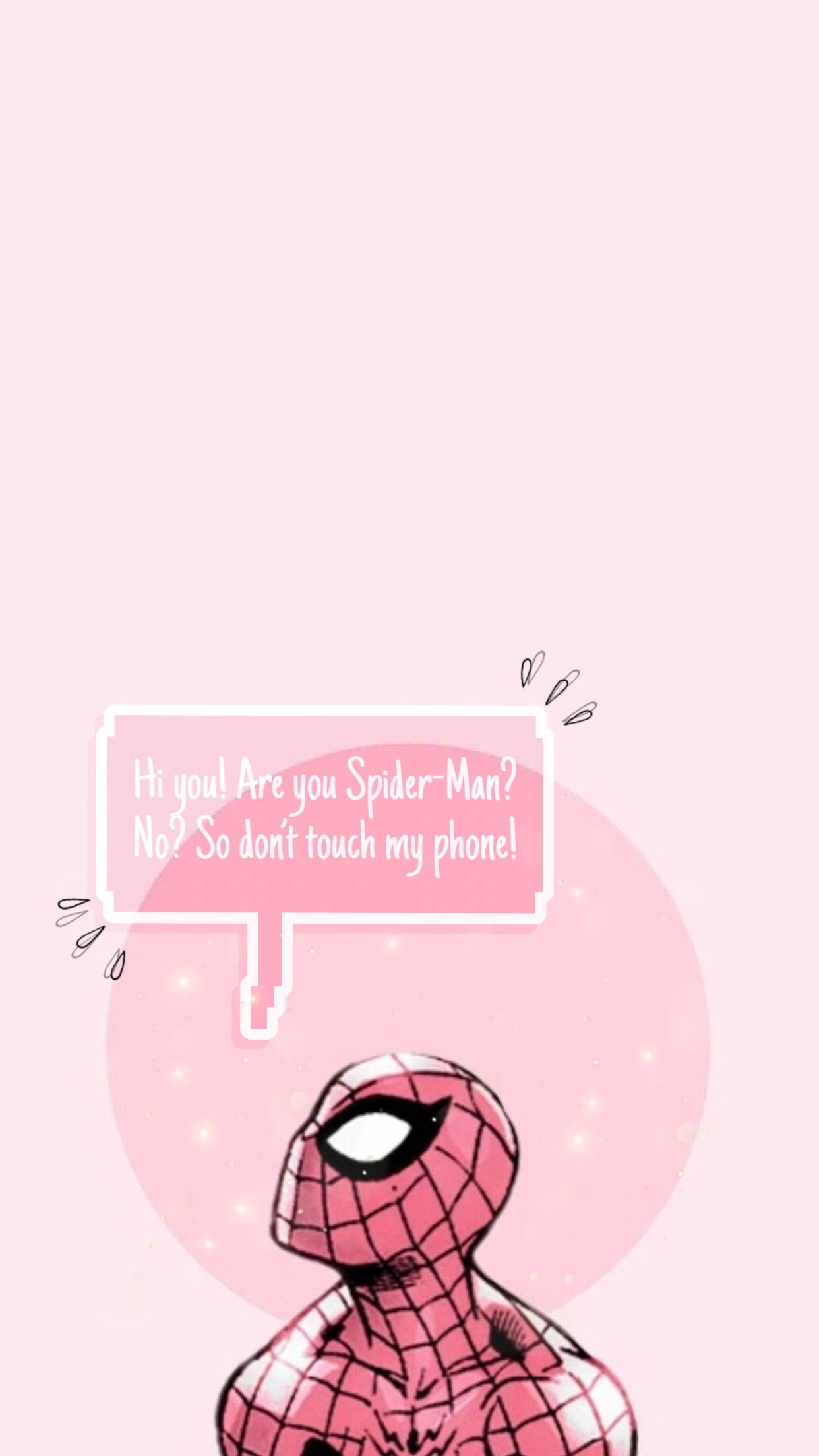 1242x2207 Spider Man Pink Wallpaper