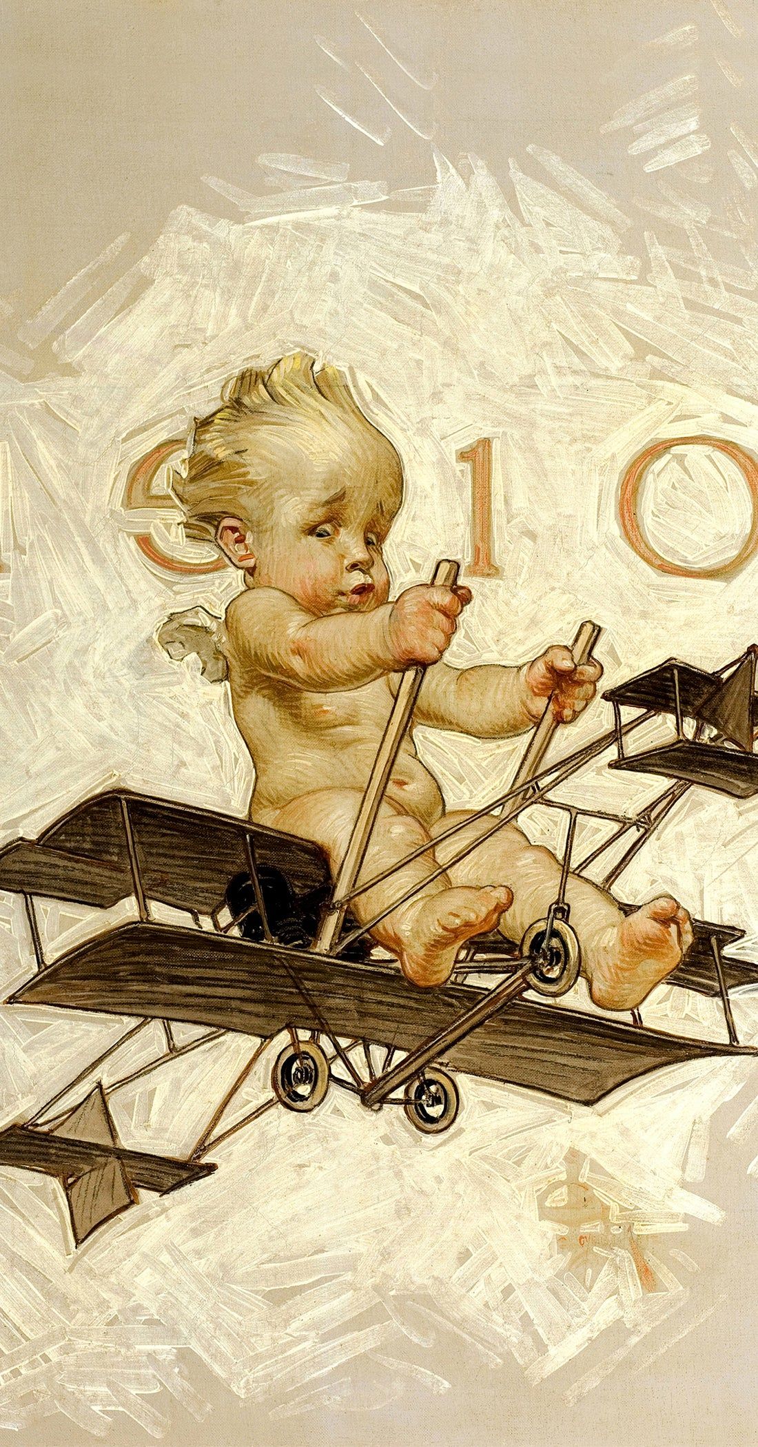 1100x2100 New Year by J C Leyendecker