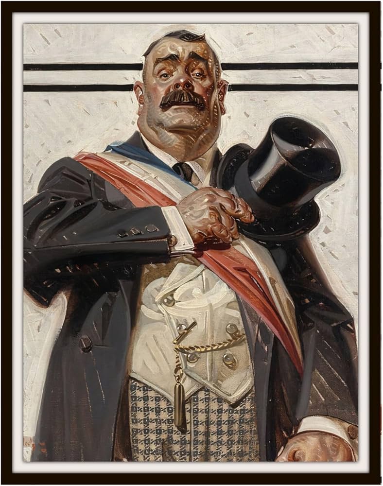 788x1000 Paper Moon Media: J.C. Leyendecker The Mayor Magazine Art Reproduction Giclee Art Prints Unframed, Leyendecker Magazine Art, Giclee Art Print (Glossy Photo Paper, 5 x 7): Posters & Prints