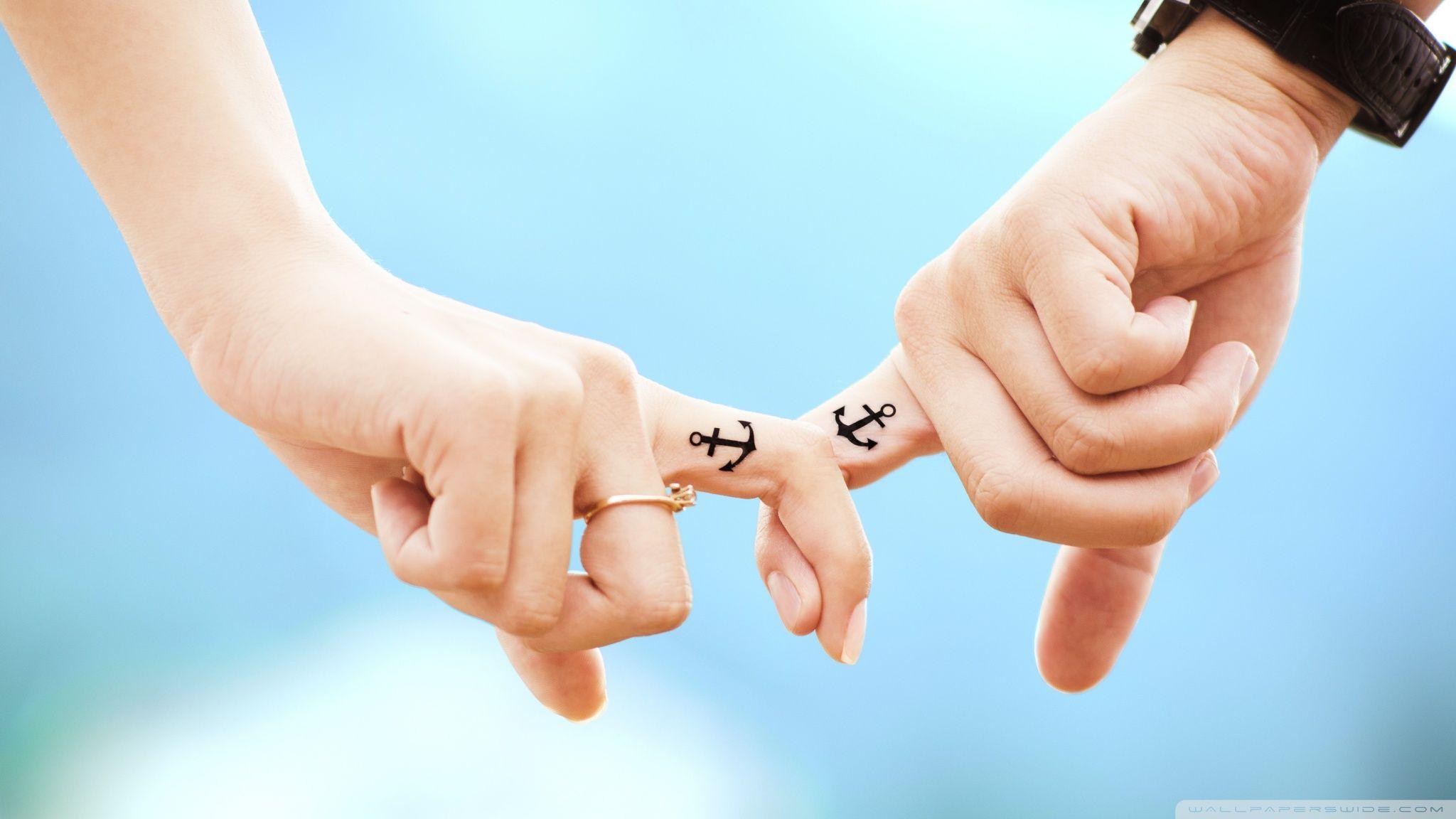 2048x1152 Anchor Couple Tattoos Ultra HD Desktop Background Wallpaper for 4K