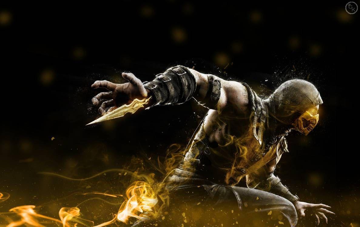 1187x750 Download 3880x2450 Wallpaper Scorpion, Space, Art, Mortal Kombat 4