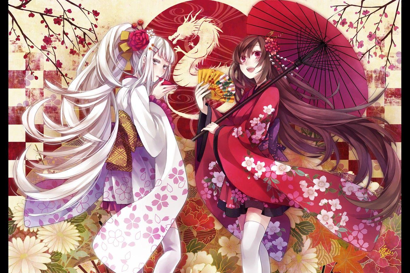 1350x900 Kimono Wallpaper