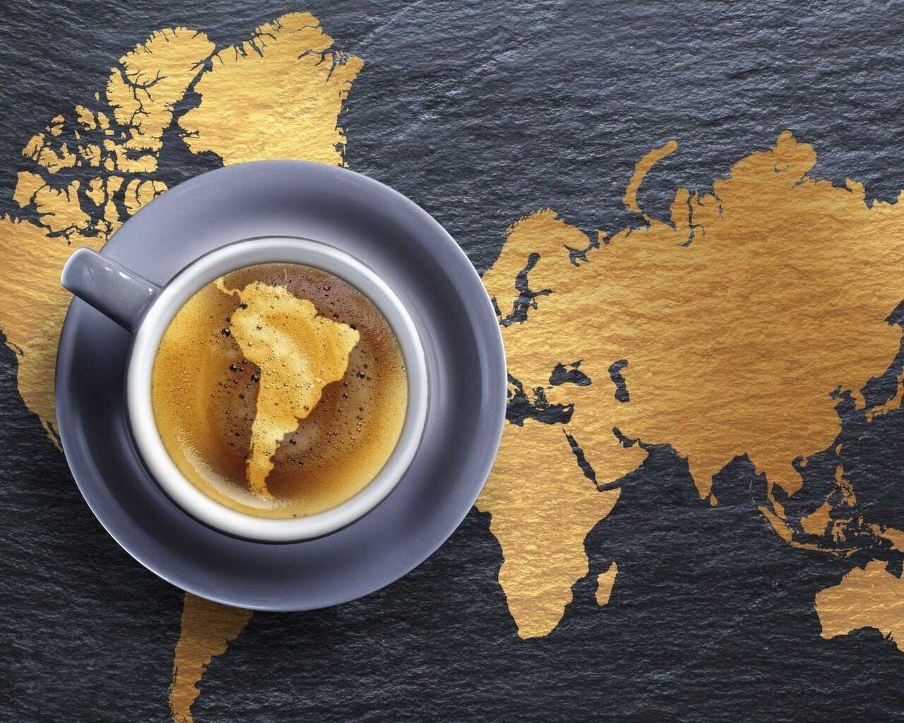 1280x1024 Coffee Map Art HD Wallpaper (1280x1024)