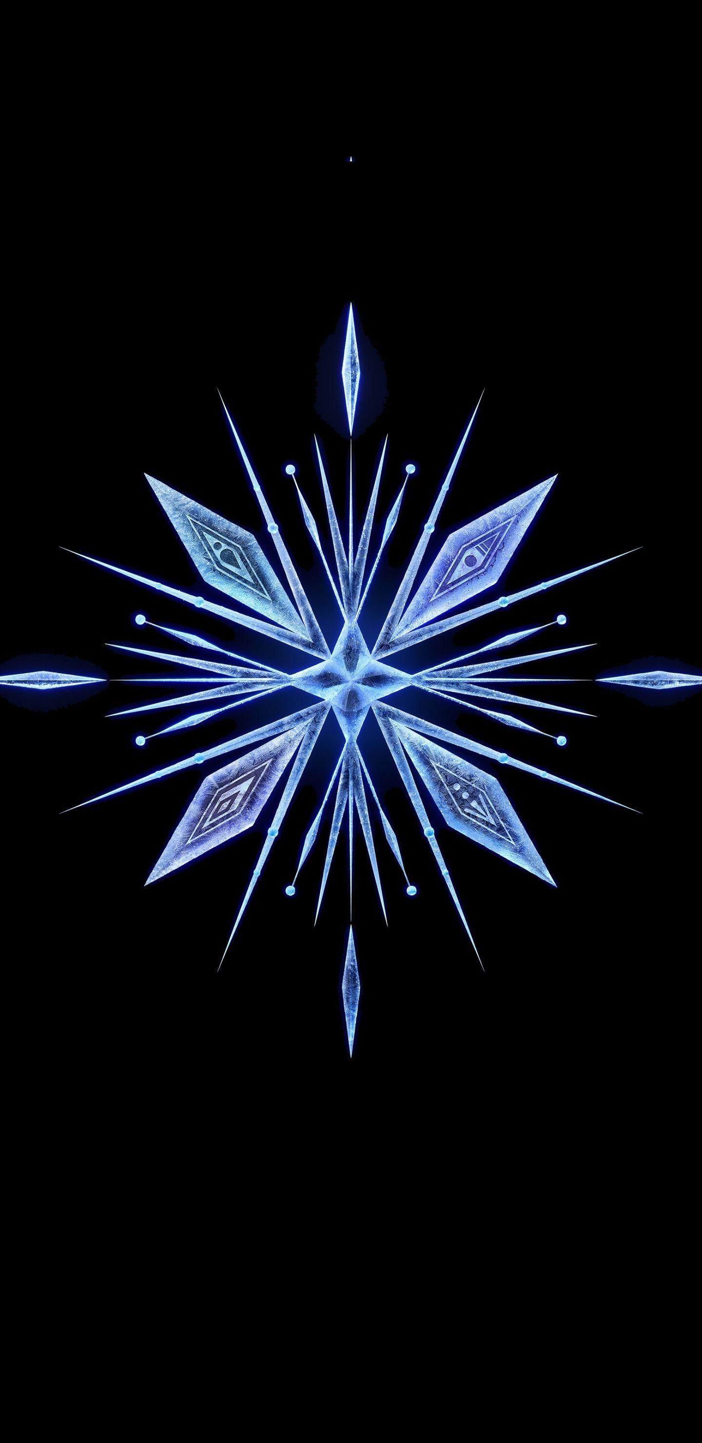 1440x2960 Download Frozen snowflake, minimal wallpaper, 1440x2960