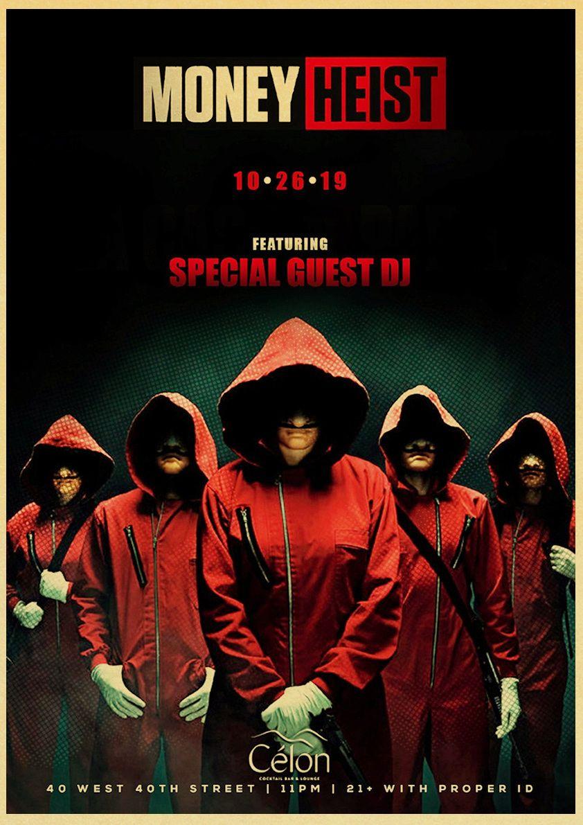 842x1191 Vinatge La Casa De Papel Money Heist Posters Kraft Paper Prints Home Room Art Decorative Posters Wall Stickers
