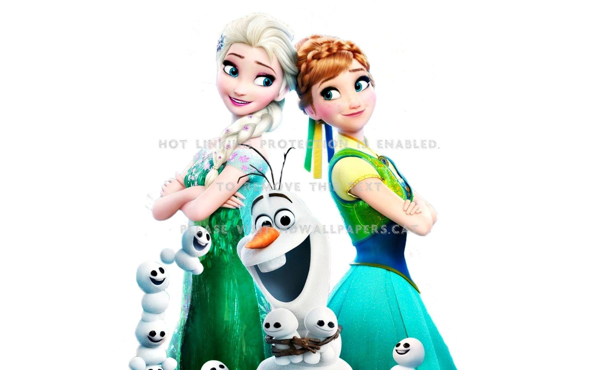 1920x1200 frozen fever (2015) anna snowman white blue