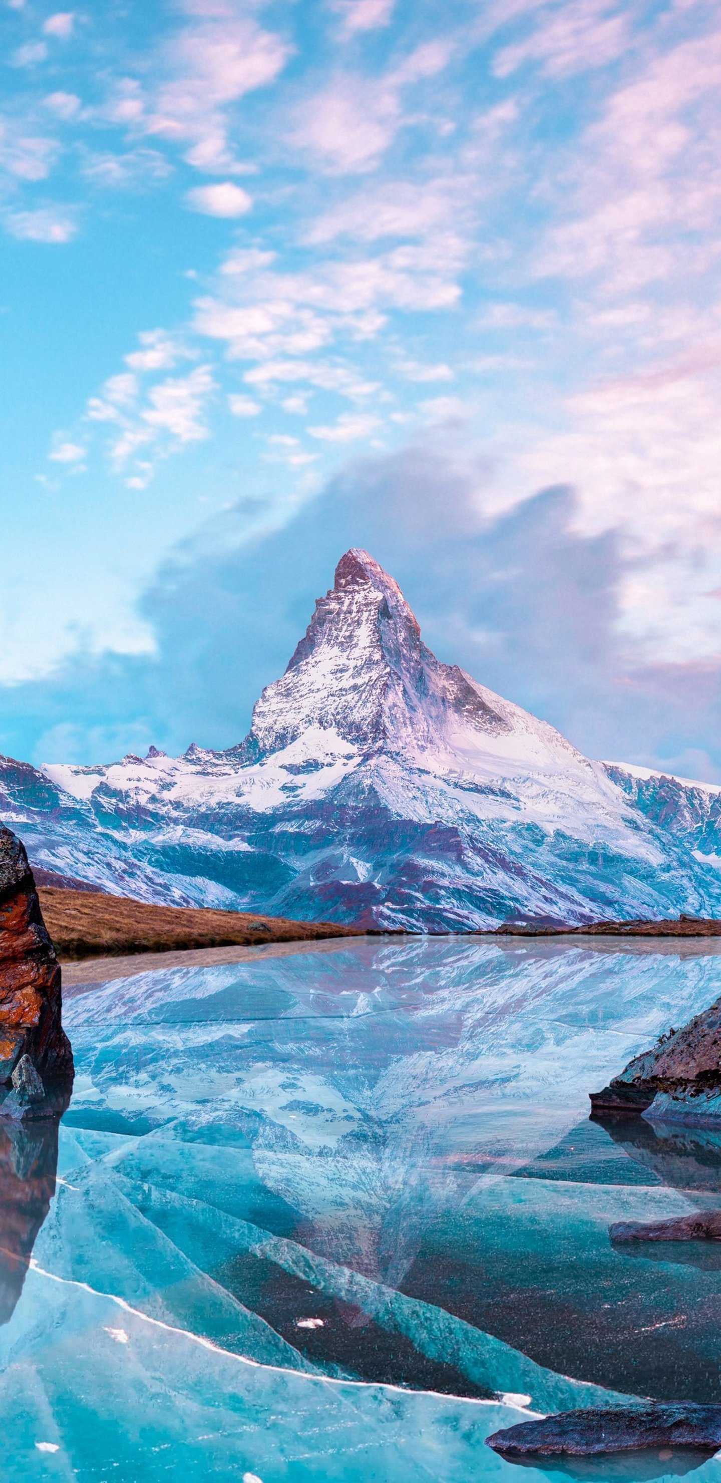 1440x2960 Frozen Lake Reflection Winter HD Wallpaper (1440x2960)