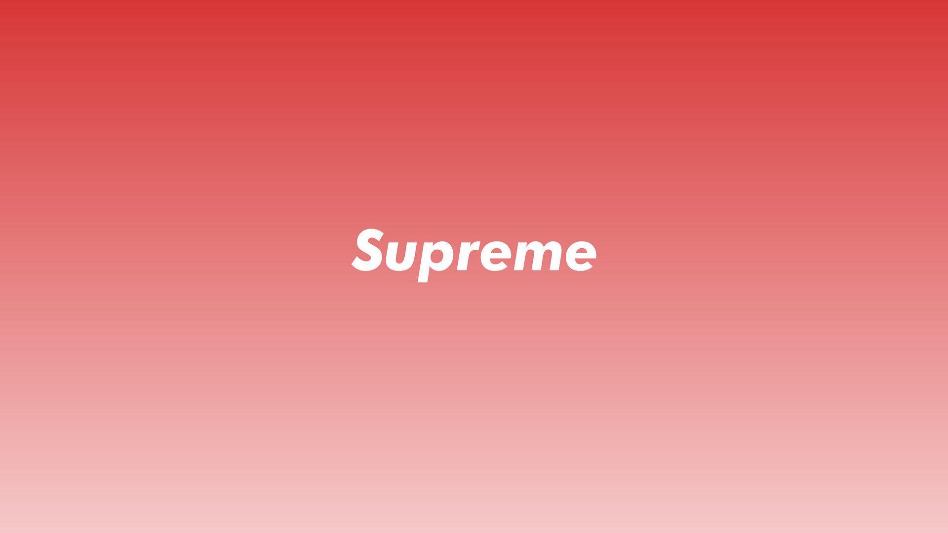1920x1080 Supreme Minimal Red Wallpaper