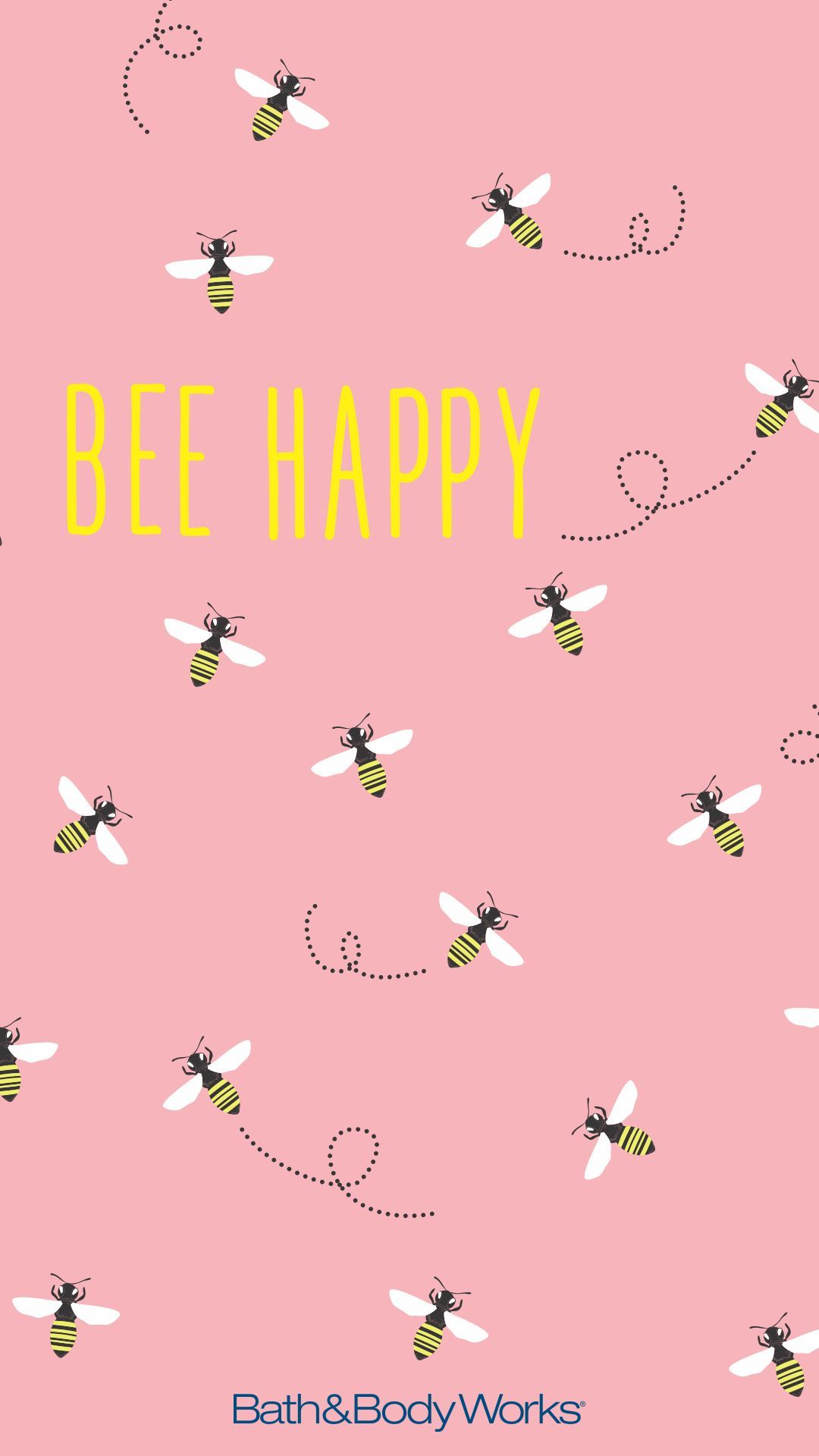 1080x1920 Bee Happy Cell Phone Wallpaper Background
