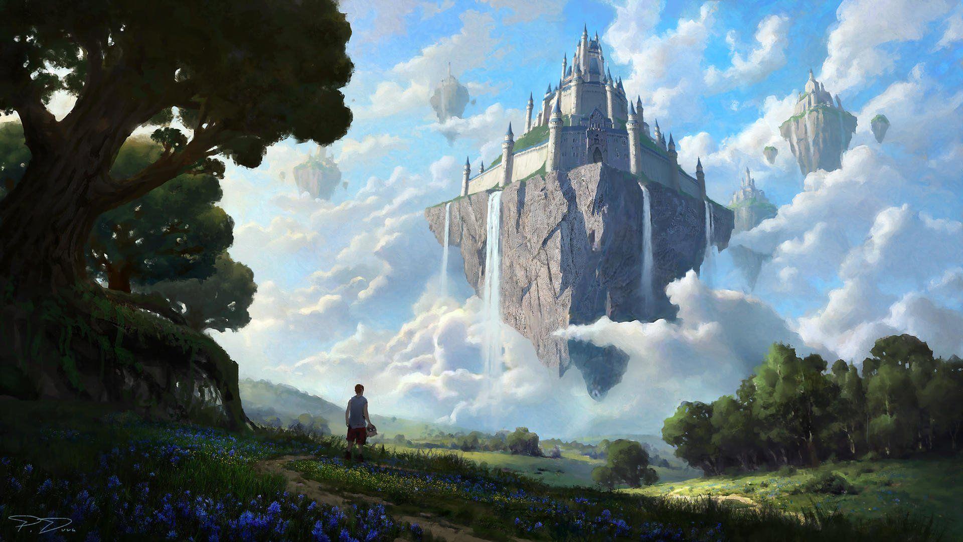 1920x1080 Castle in the sky HD Wallpaper. Background Imagex1080