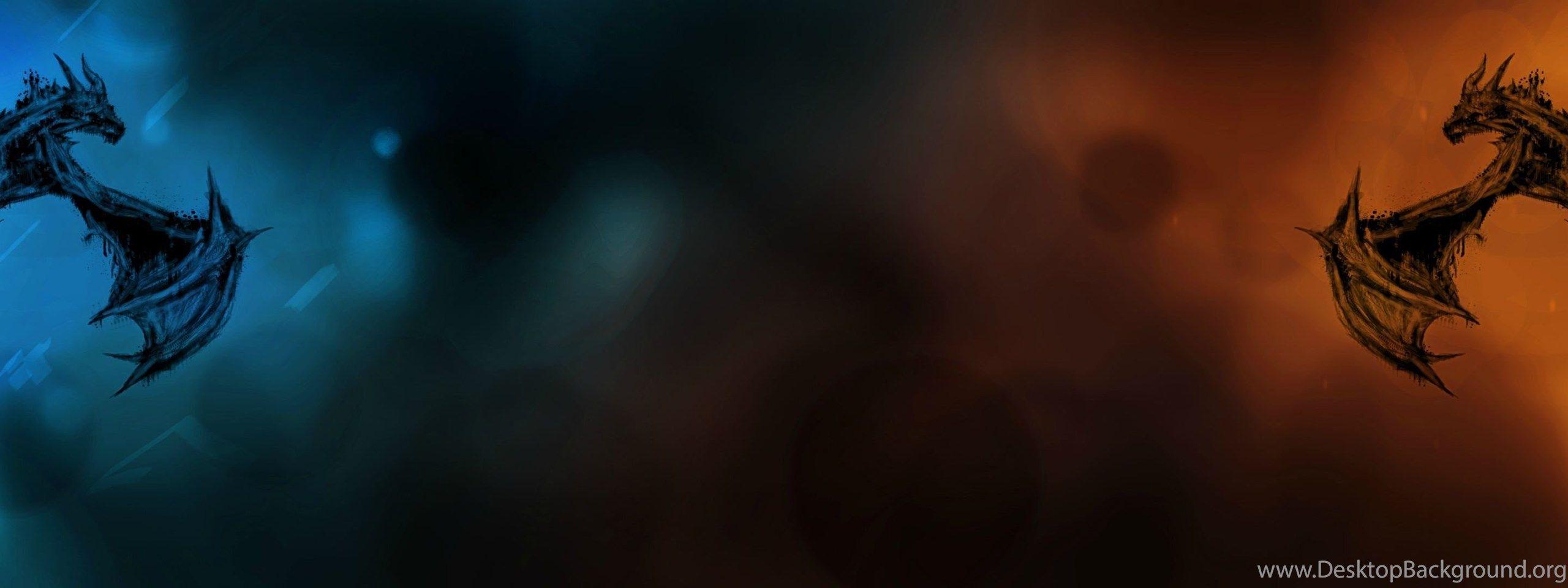 2560x960 Dual Monitor Screen Multi Multiple Reptile Dragon Wallpaper. Desktop Background