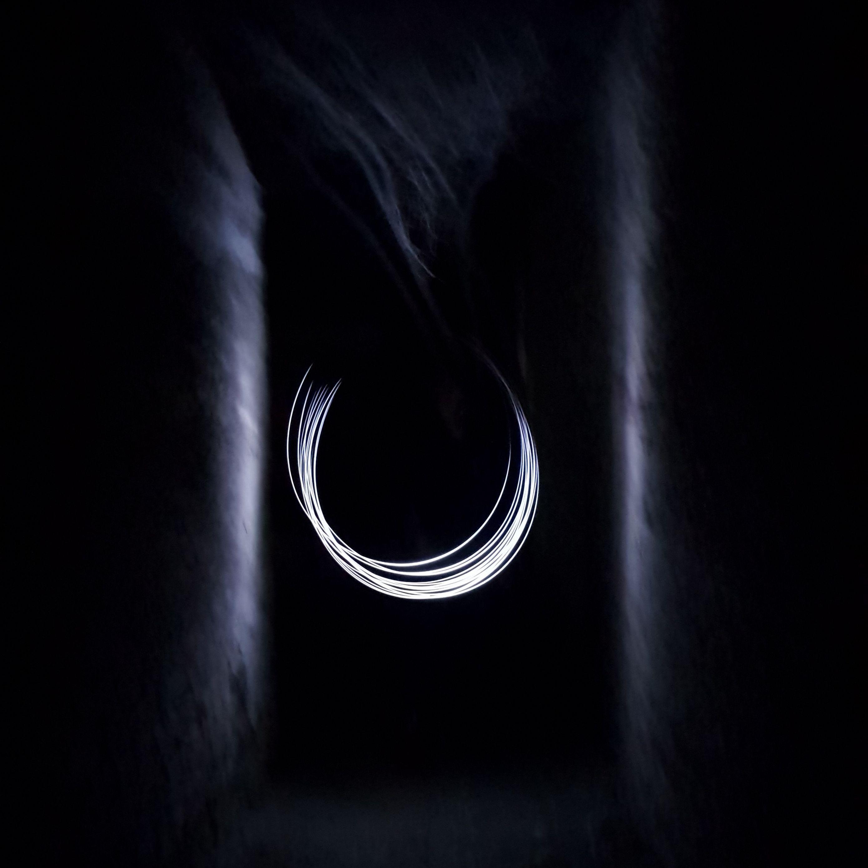 2780x2780 Download wallpaper 2780x2780 circle, dark, long exposure, black