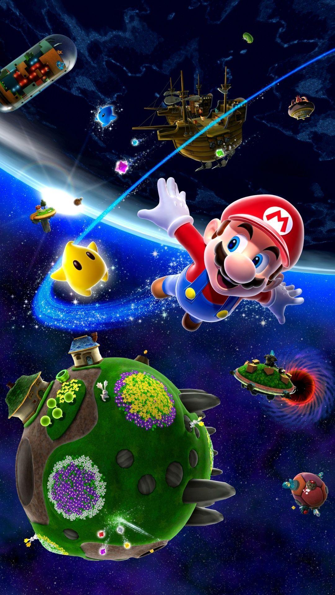 Mario Galaxy iPhone Wallpapers - Top Free Mario Galaxy iPhone Backgrounds -  WallpaperAccess