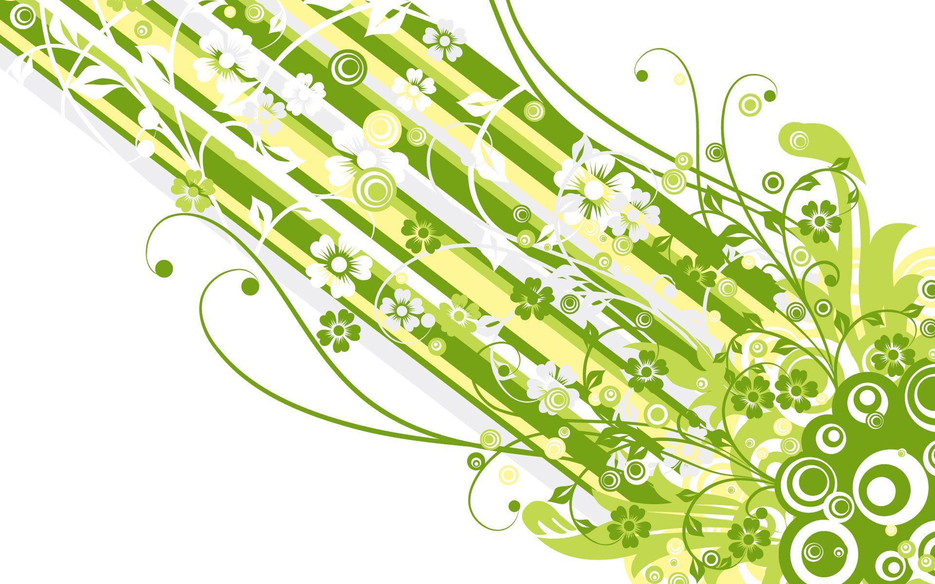 1920x1200 Green and White Wallpaper