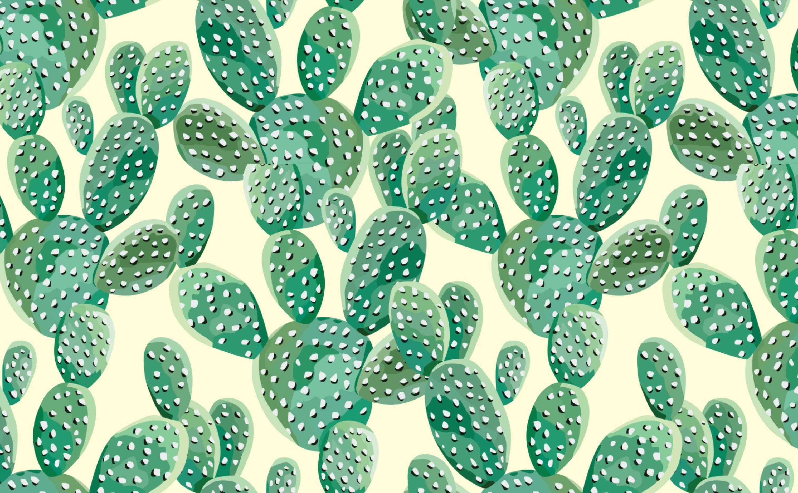 3028x1872 Watercolor Cactus Plants Hình nền cho Tường