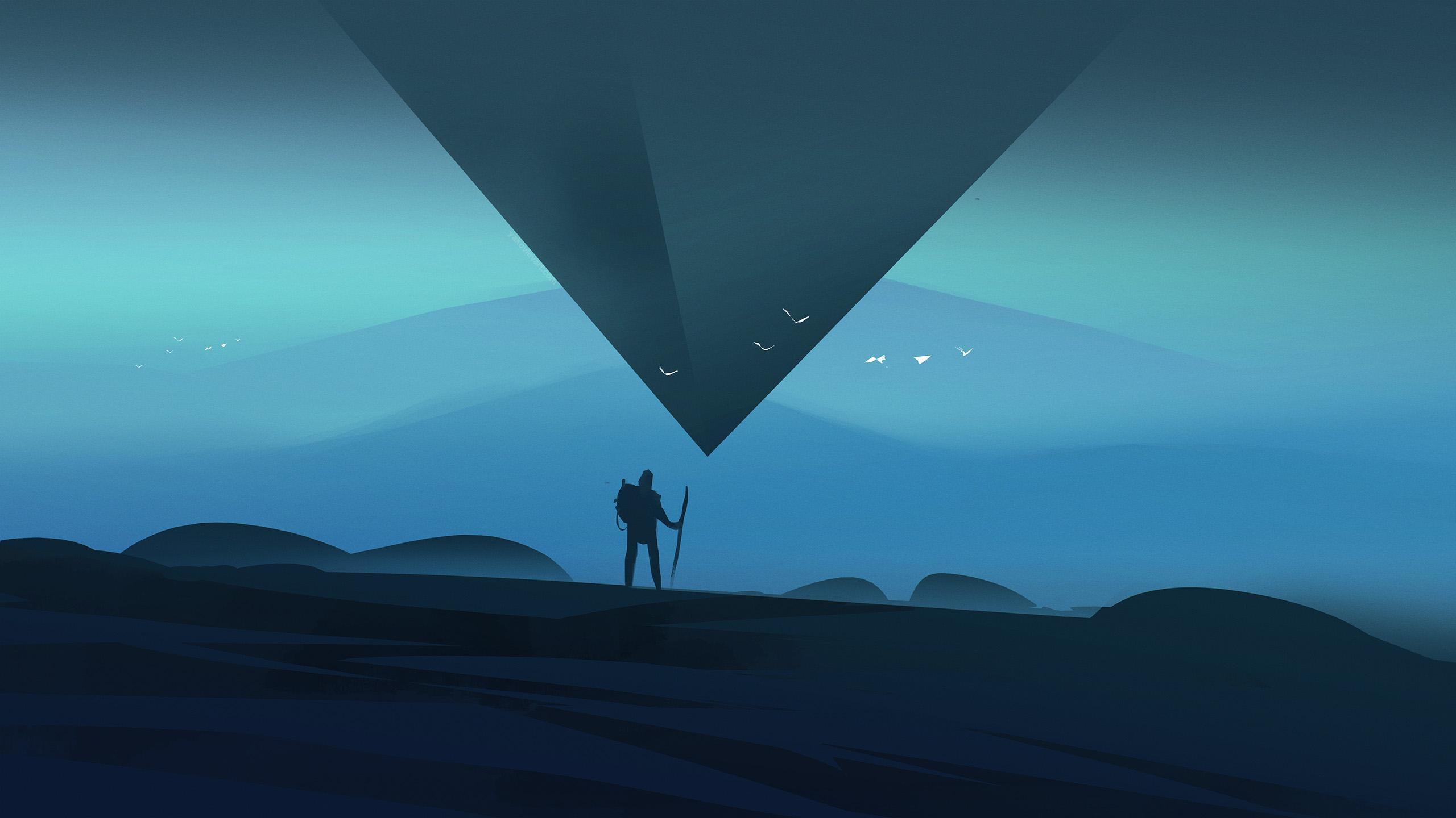 2560x1440 OC Hiker Sketch (1440x2560)