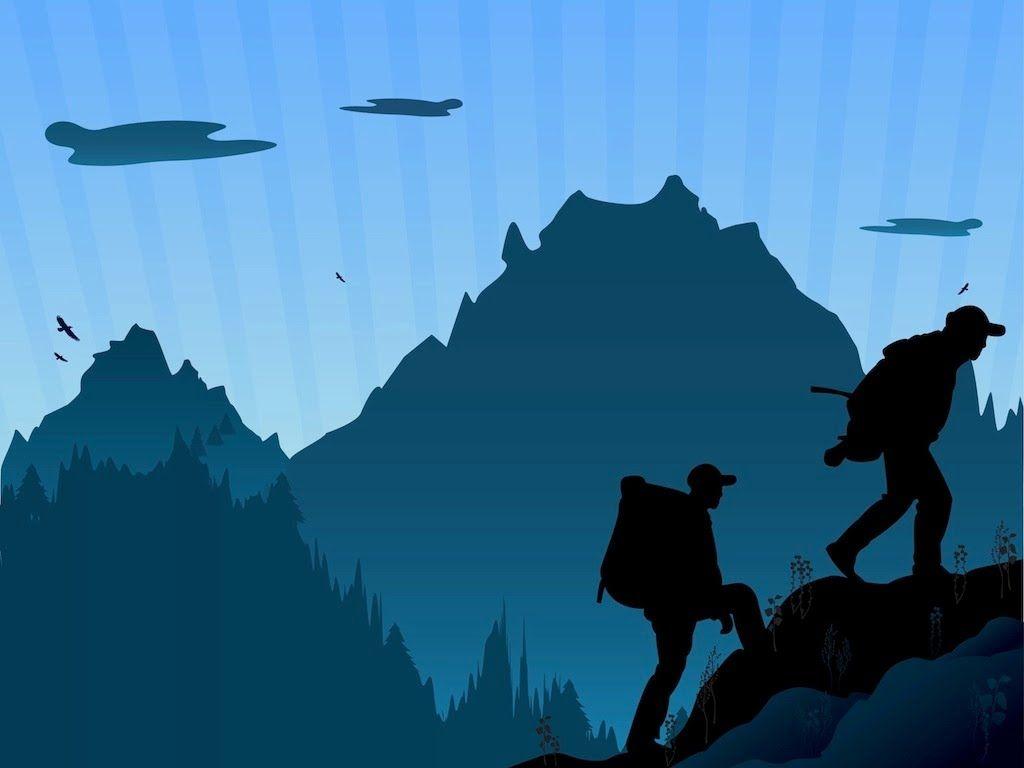 1024x768 Hiking Clipart Mountain Hiker Hiking Clipart