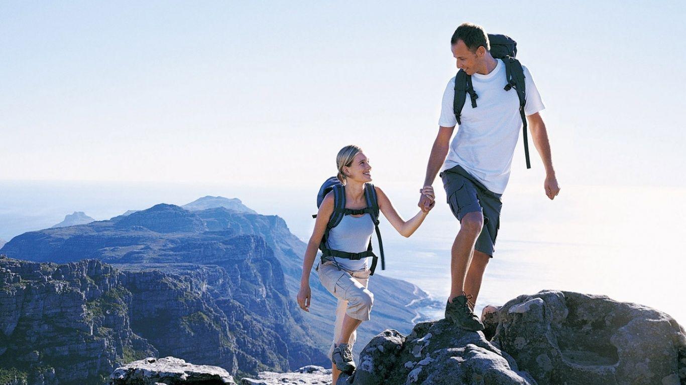 1366x768 Hiking Wallpaper Group Wallpaper