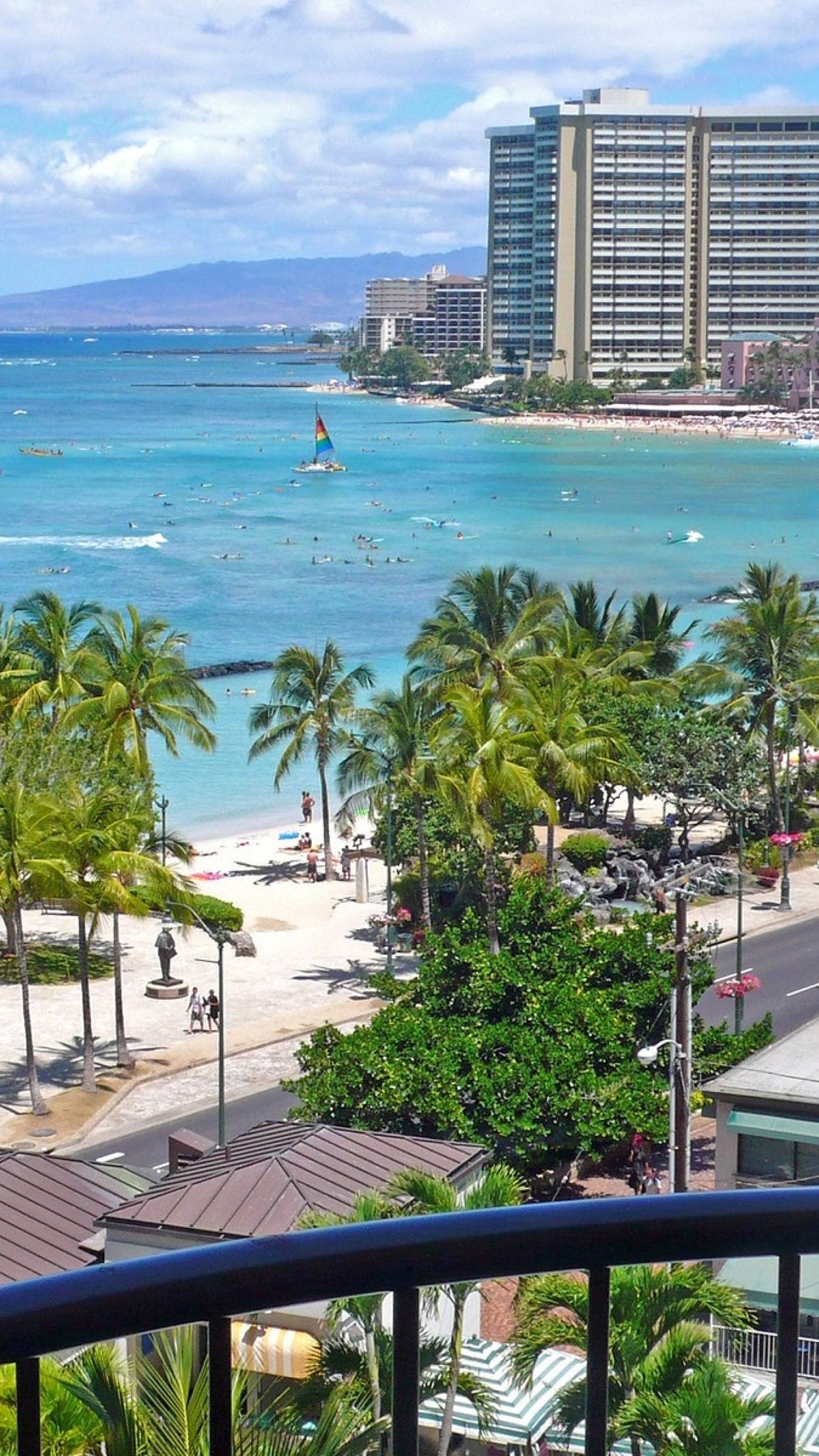 1242x2208 Hawaii Beach Picture For Wallpaper, 1.8 Mb