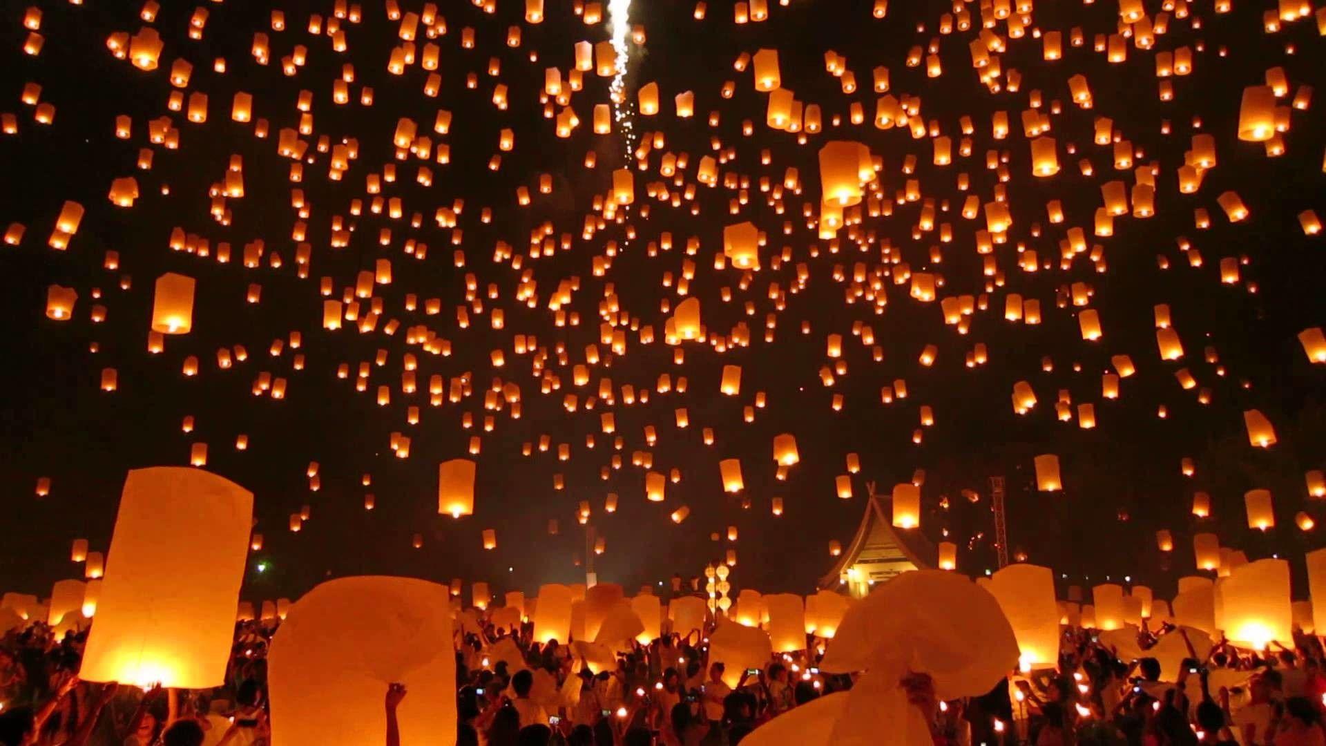 1920x1080 Floating Lantern Wallpaper