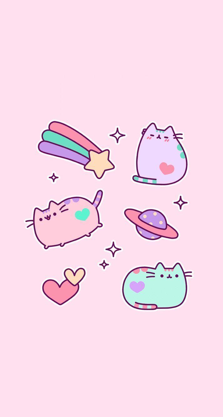 pusheen cat in a donut