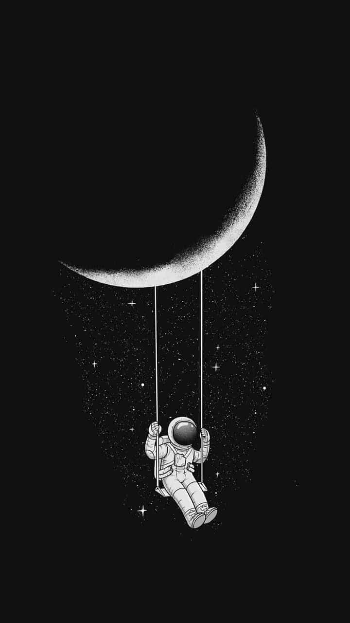 720x1280 Black Moon Aesthetic Wallpaper