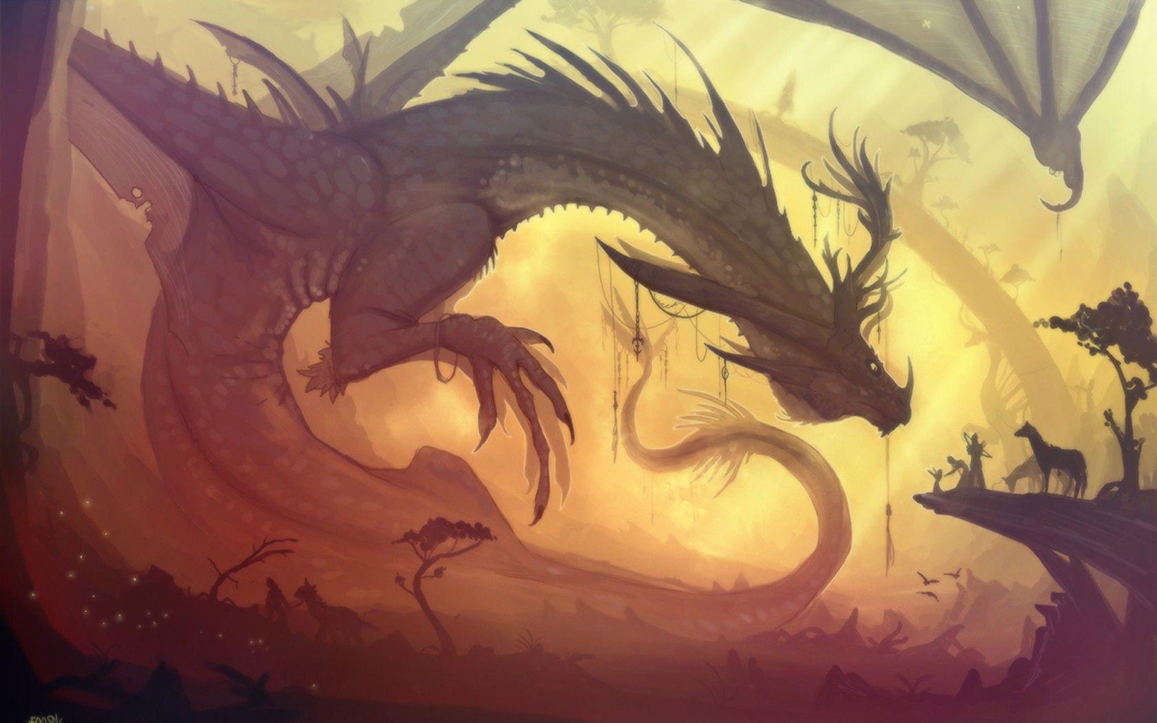 1680x1050 dragon, Fantasy Art, Medieval Wallpaper HD / Desktop and Mobile