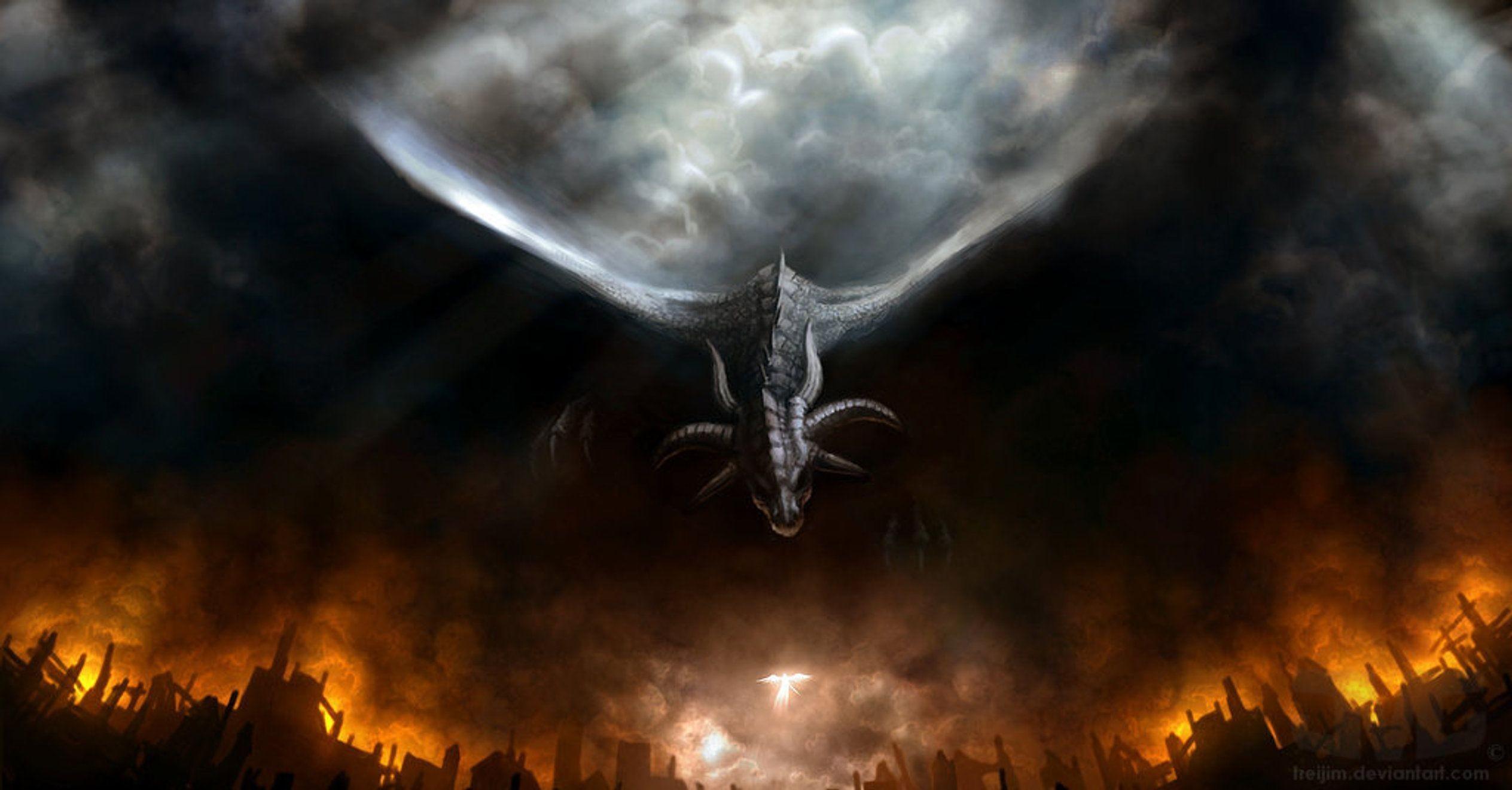 2528x1321 Fantasy Dragon Wallpaper