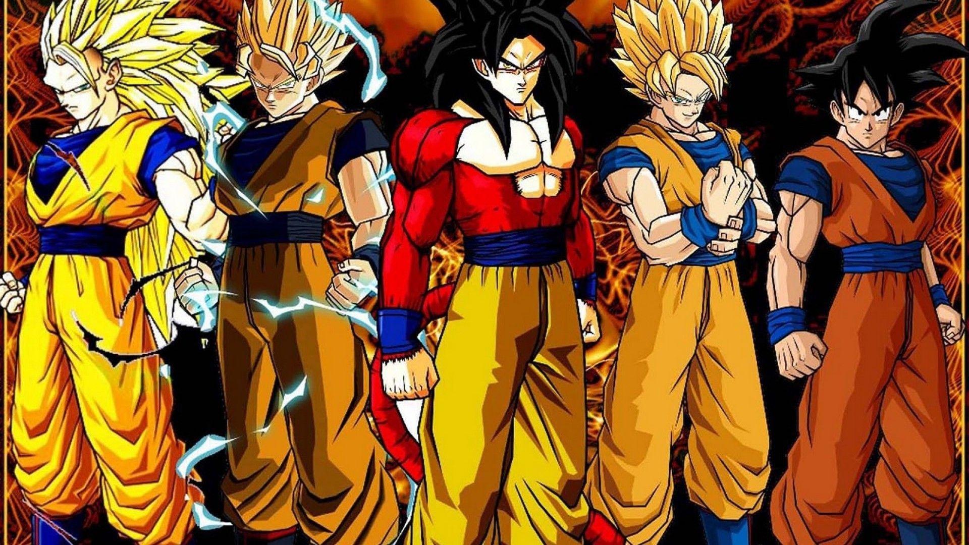 1920x1080 Goku Super Saiyan Transformation Dragon Ball Z Background Free