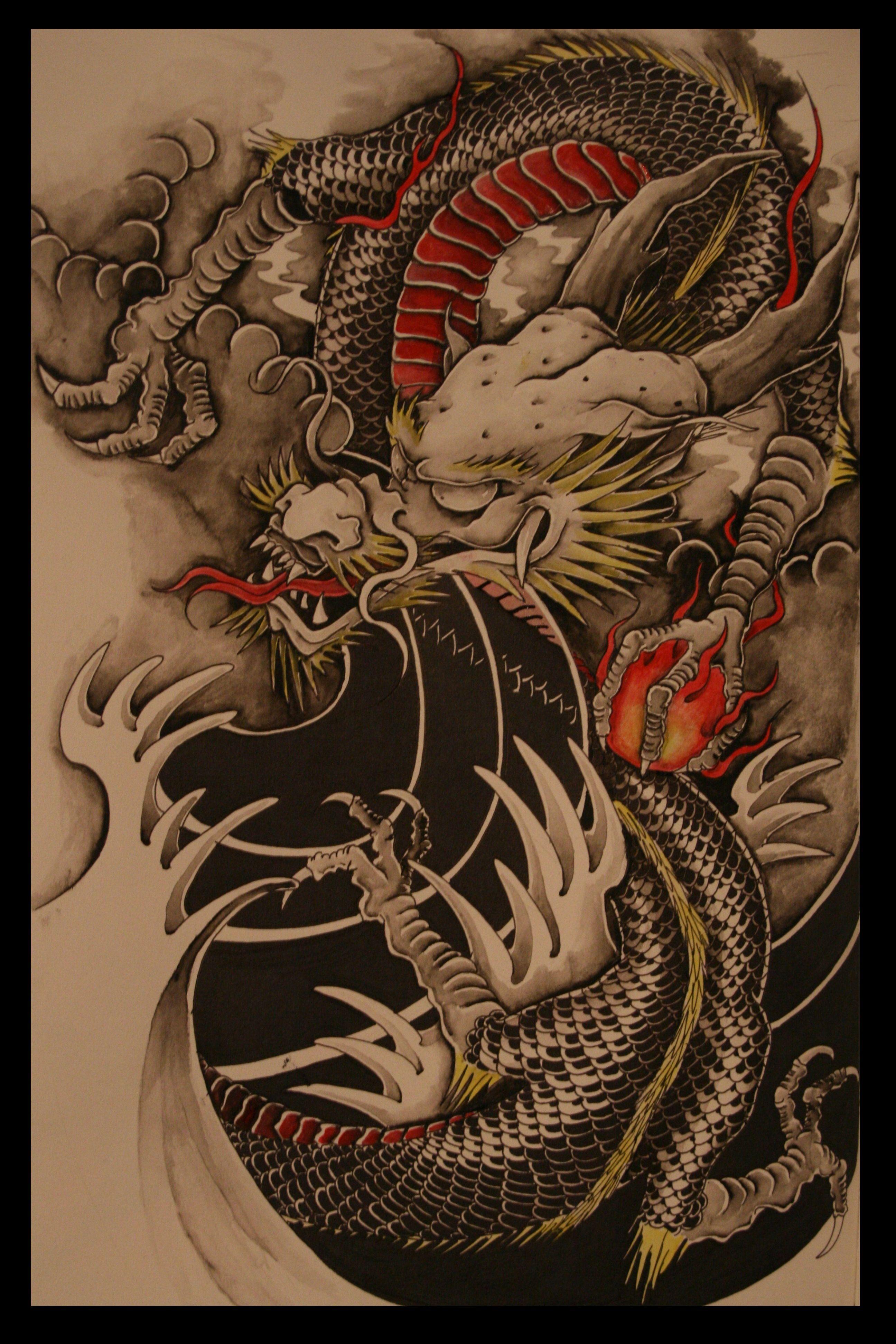 2592x3888 Japanese Dragon Wallpaper