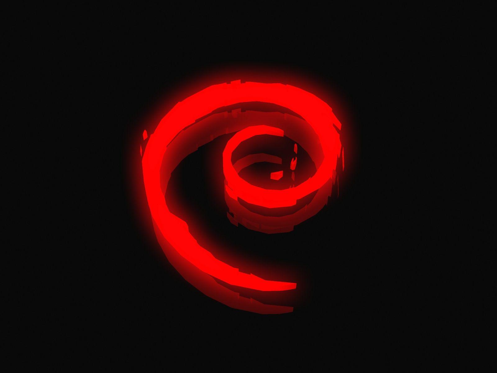 1600x1200 DEBIAN Blue Neon Logo 01 02 03