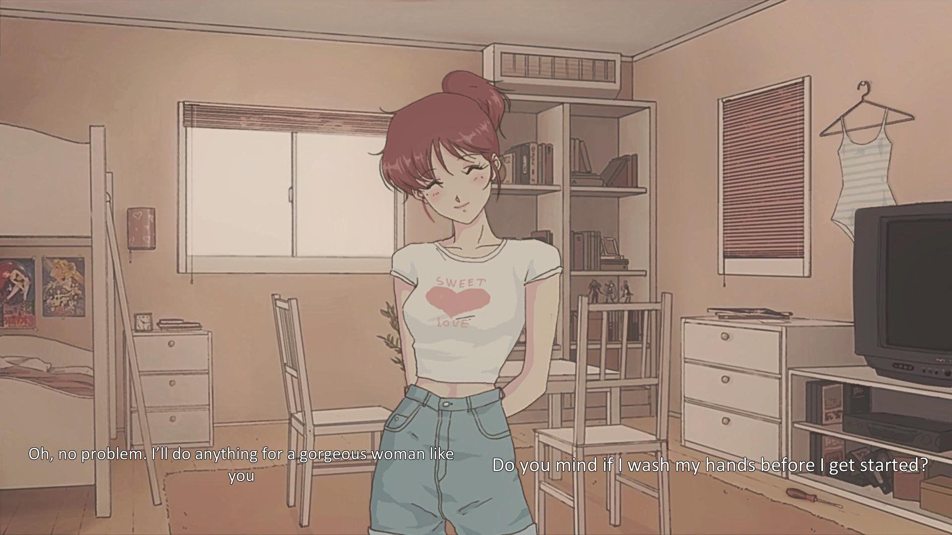 1920x1080 Aesthetic Cartoon Room Wallpaper