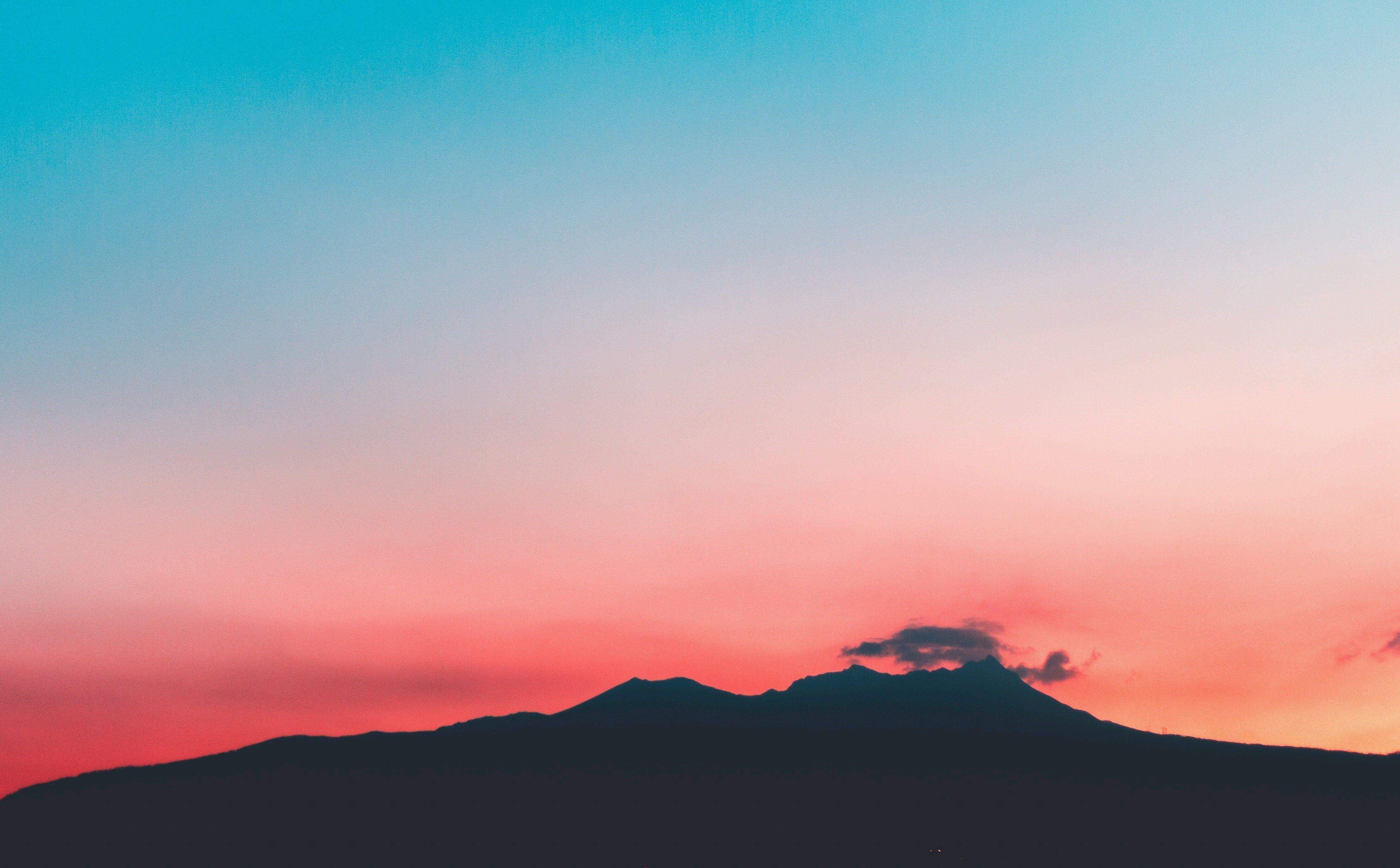 4423x2742 sunset, Mountains, Landscape, Sky, Clouds, Chill Out Wallpaper HD