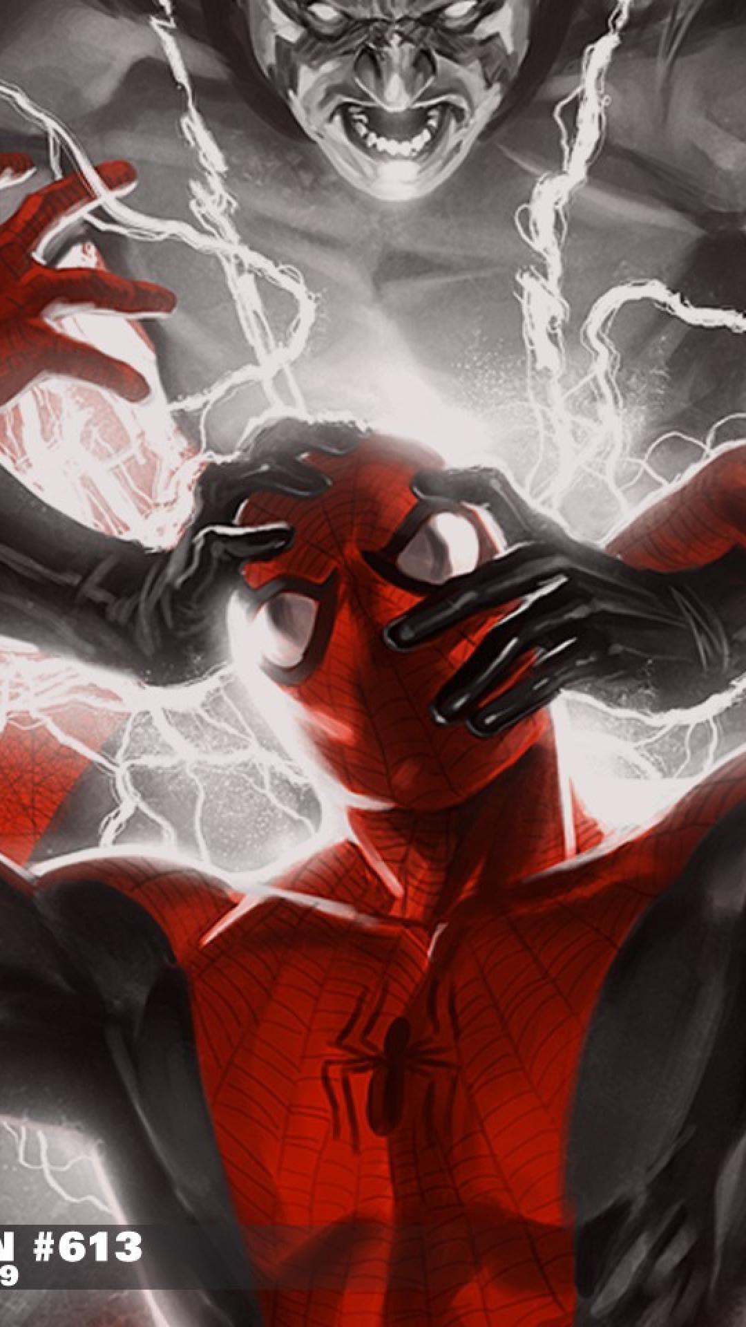 1080x1920 Comics Spider Man Electro Marvel Wallpaper