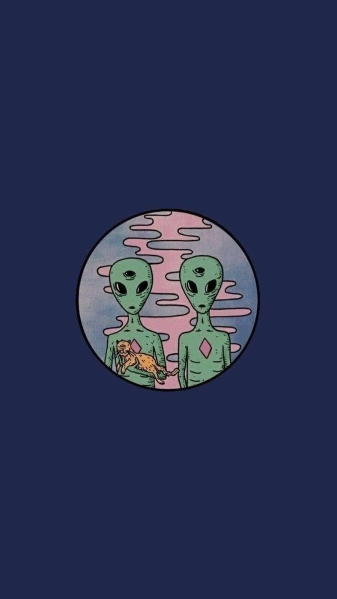 1080x1920 Fond d'écran SBM Alien. Hippie wallpaper, Cute wallpaper, Art wallpaper
