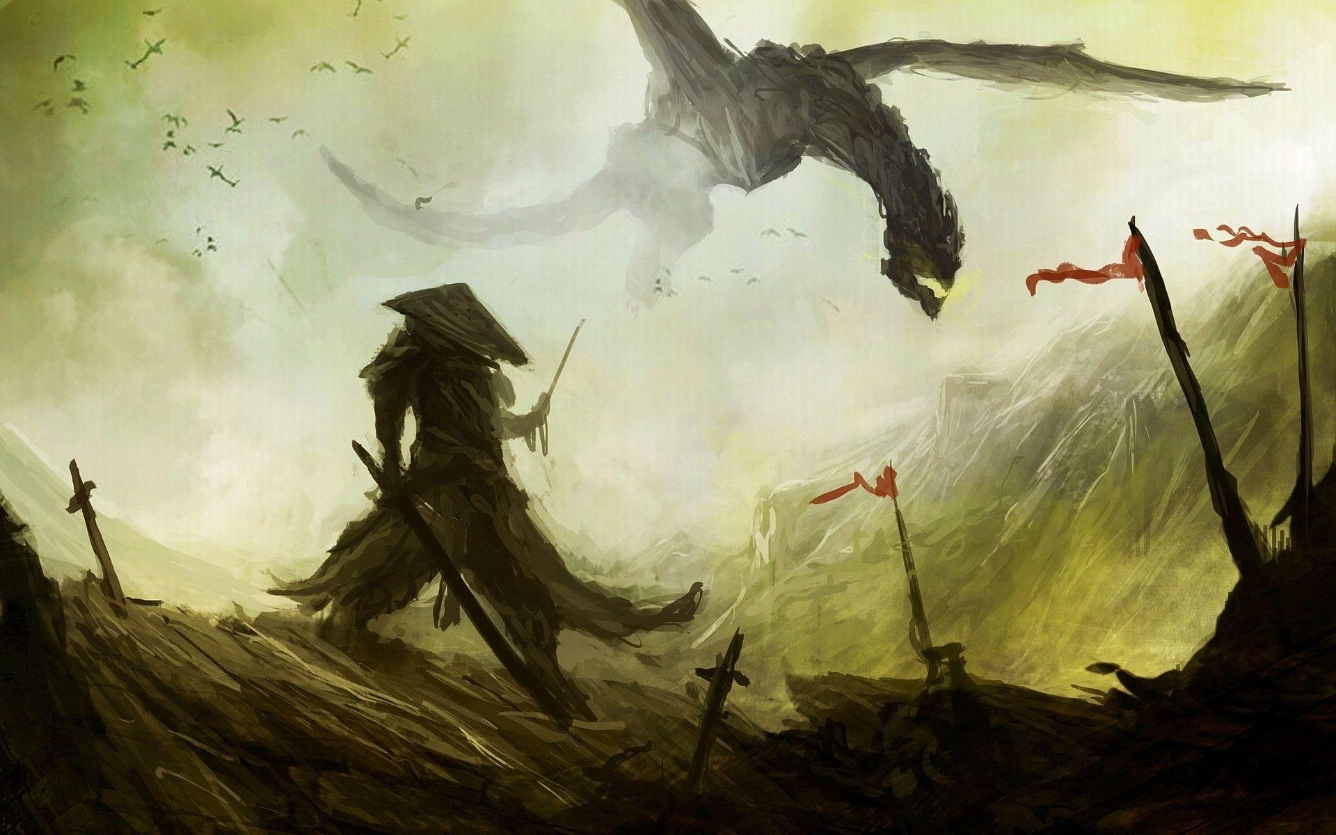 1920x1200 dragon wallpaper samurai