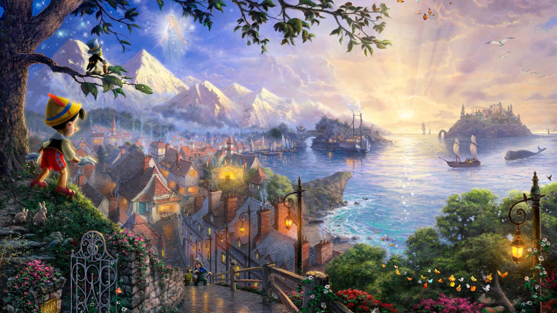 1920x1080 Thomas Kinkade Disney Dreams Collection Thomas Kinkade Disney