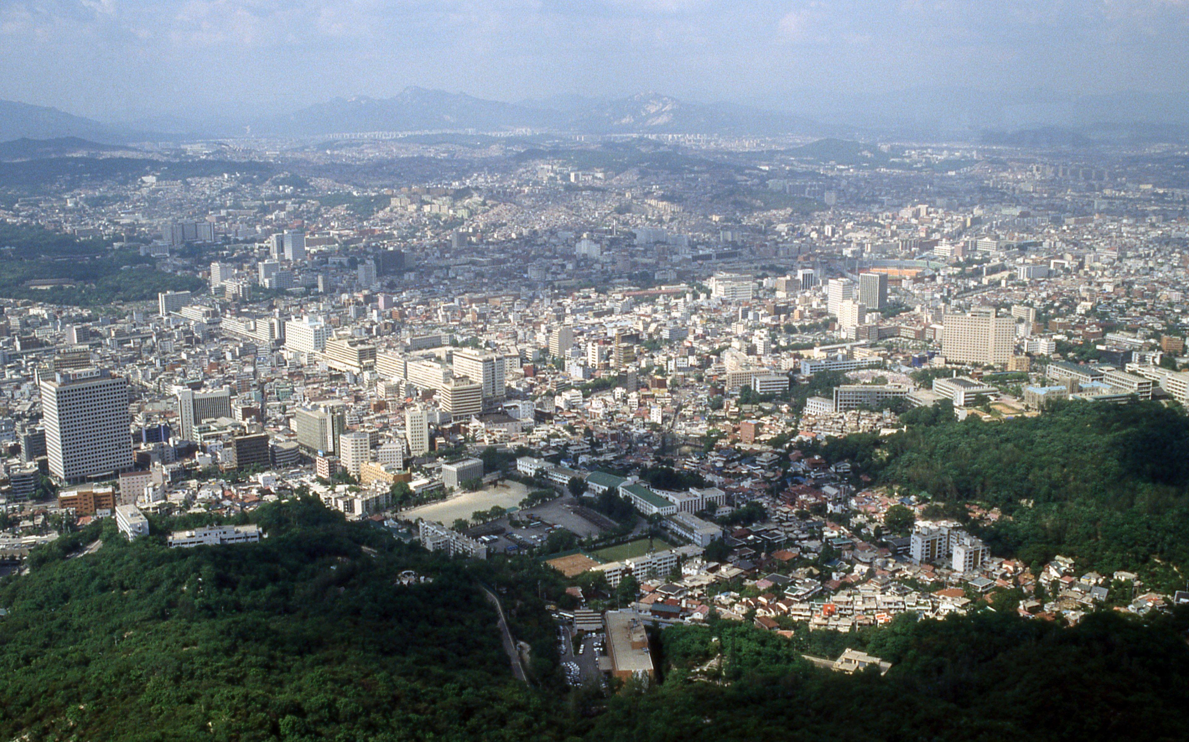 3840x2398 seoul tower view 4k wallpaper and background