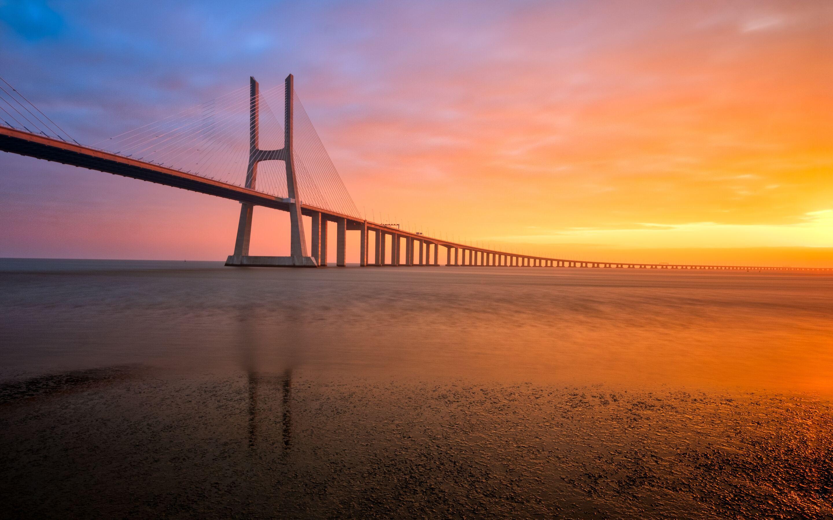 2880x1800 Portugal Lisbon 25 De Abril Bridge Macbook Pro Retina HD