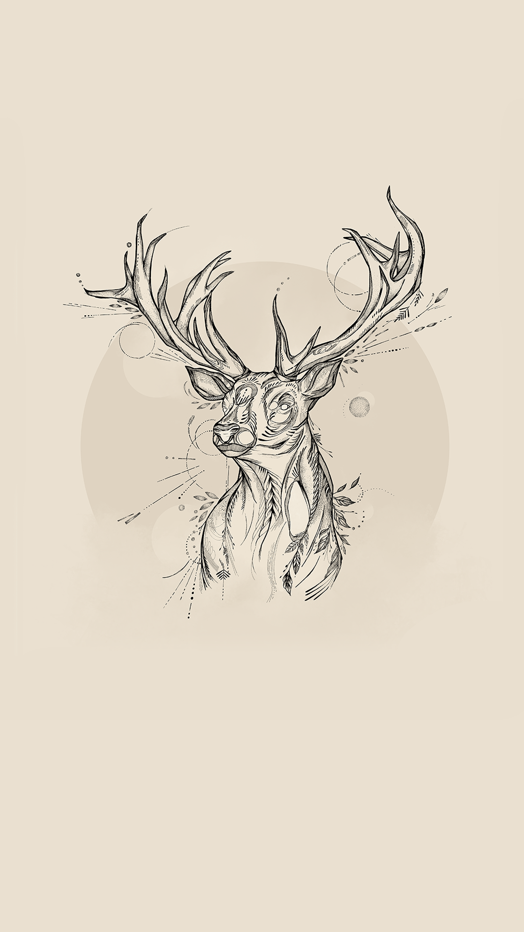 1080x1920 Искусство. Animal drawings, Deer