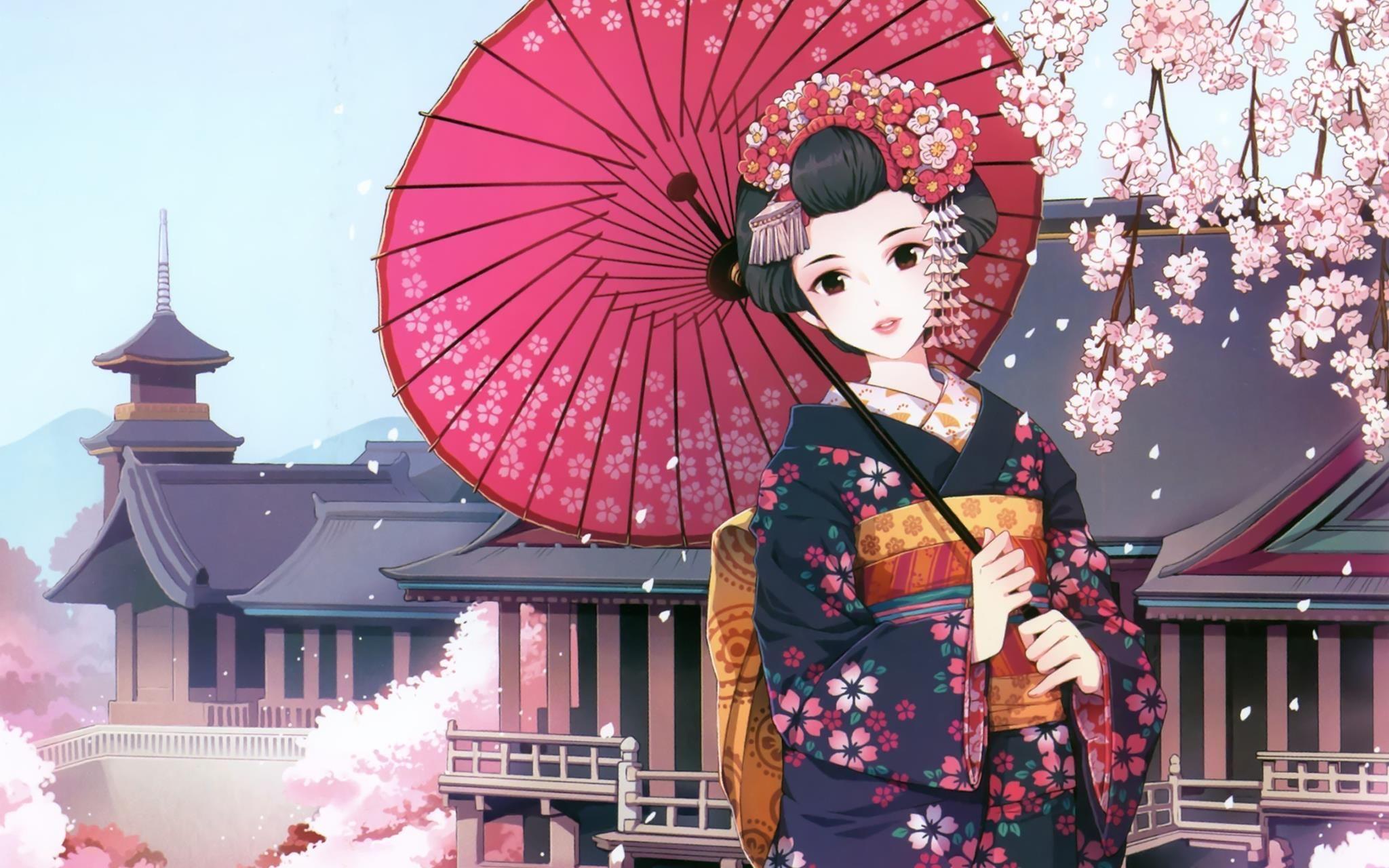 2048x1280 Gejša 1. Japan Azian Pics
