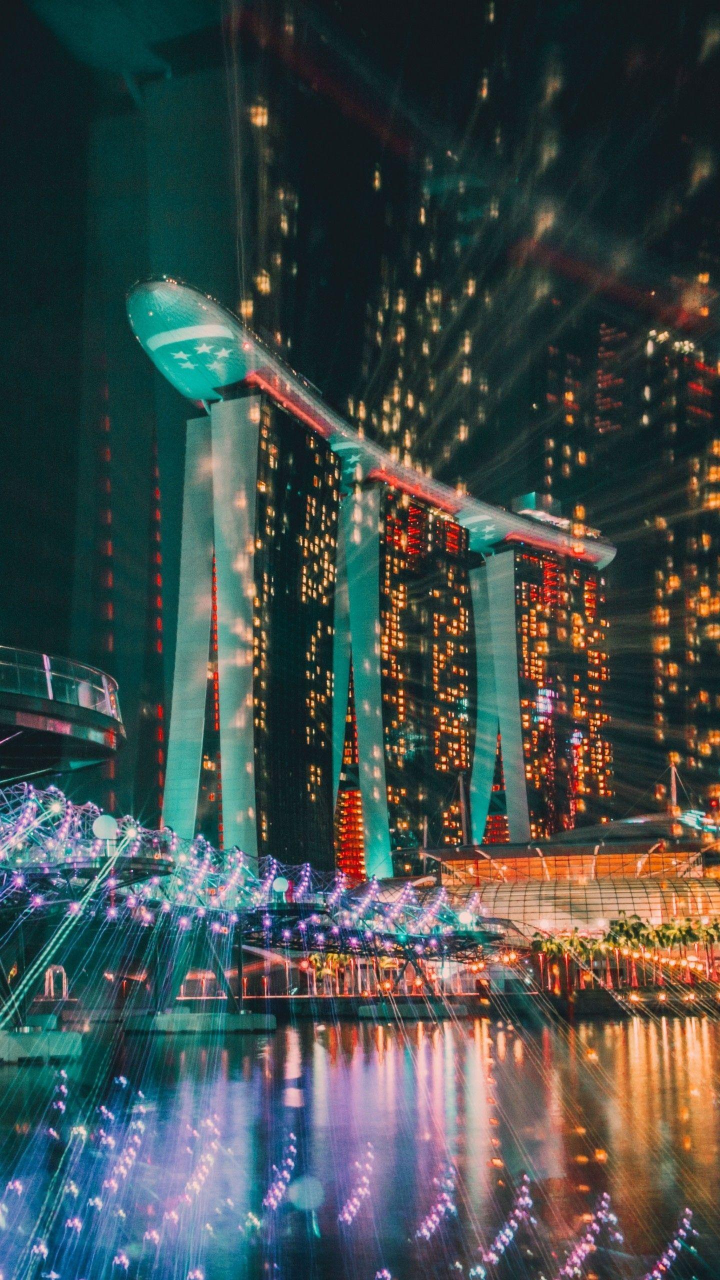 1440x2560 Singapore Night Building Wallpaper - [1440X2560]. Christmas