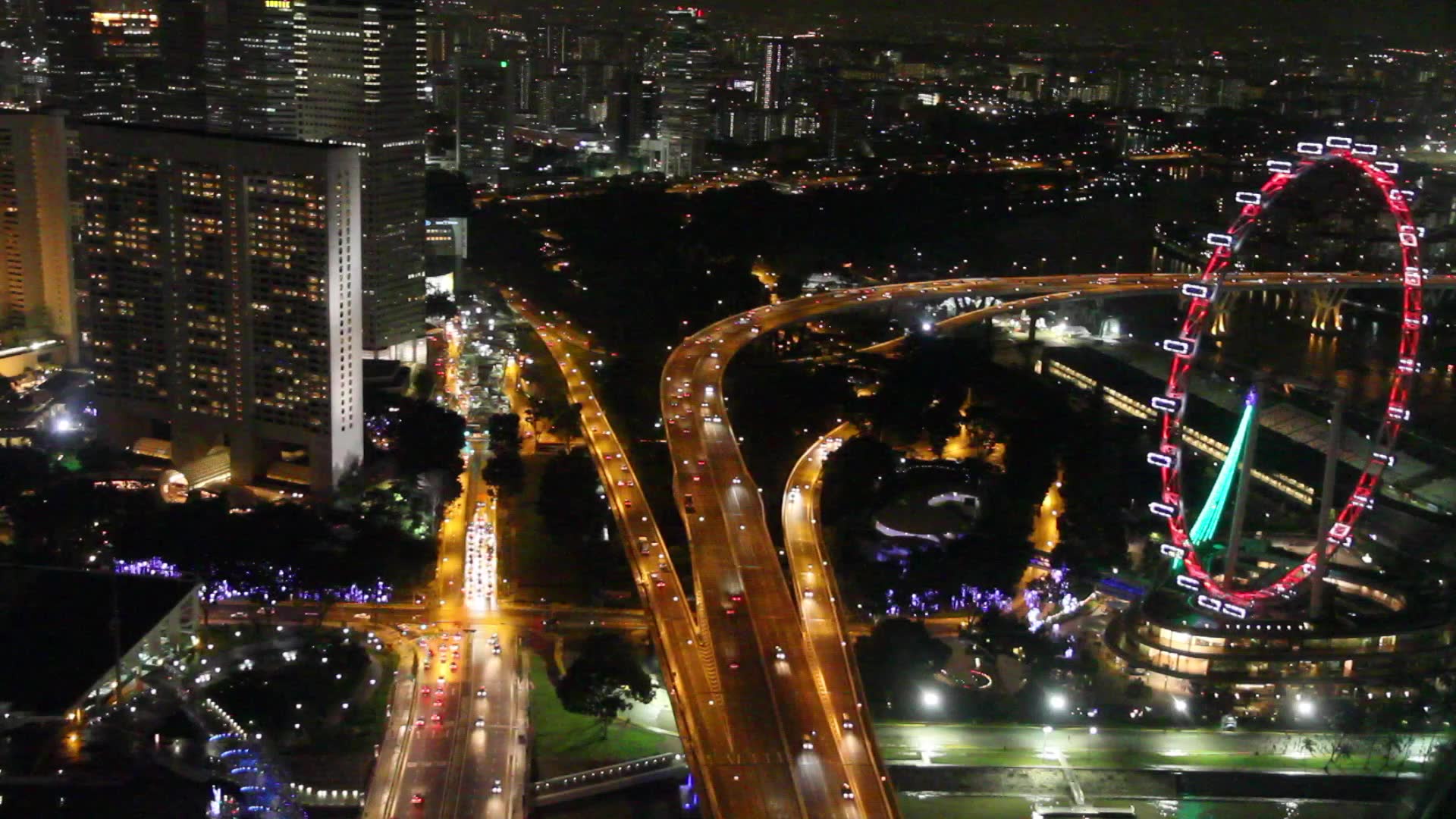 1920x1080 Singapore Flyer Night Lights Wallpaper