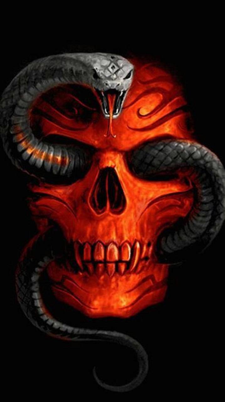 718x1280 Snake skull wallpaper