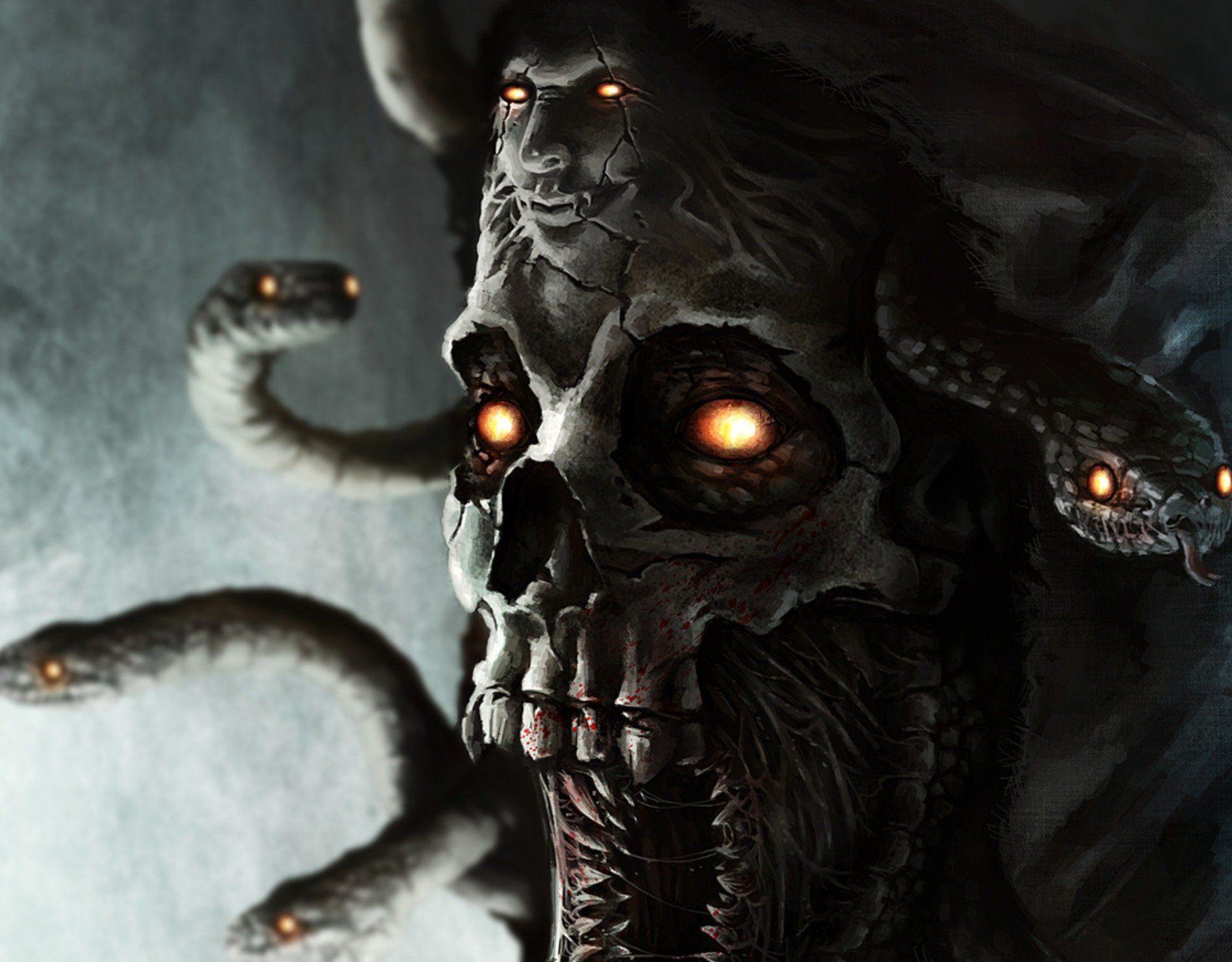 1920x1500 Horror medusa snake mythology fantasy demon skull monster