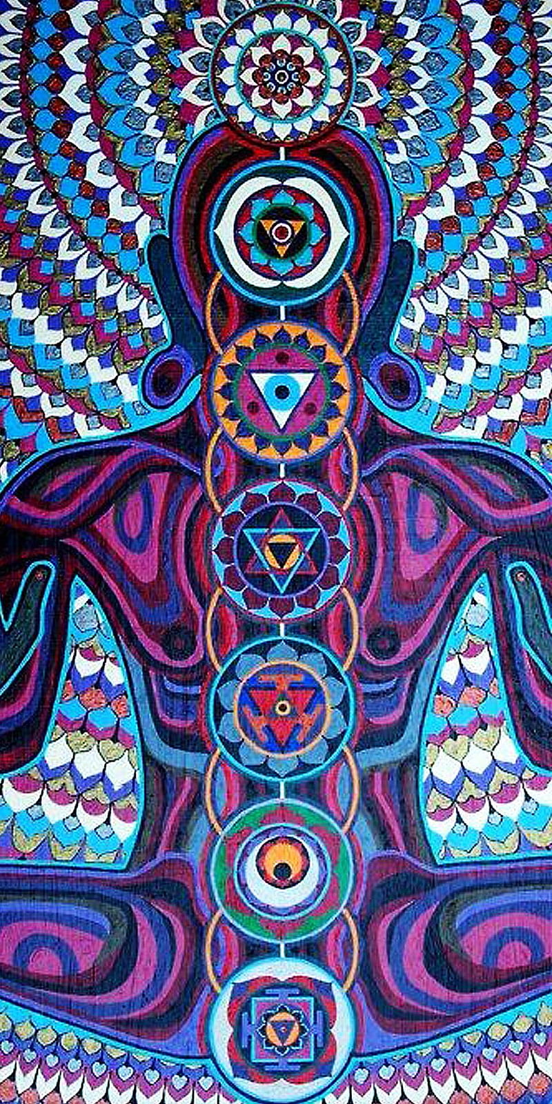 800x1600 Chakra rainbow, spirituality, symbol, HD phone wallpaper