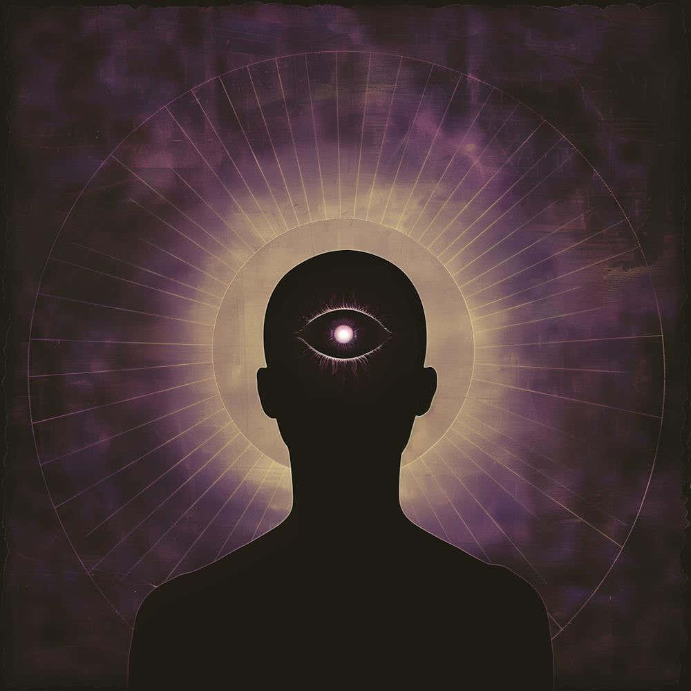 1000x1000 The Ajna Chakra, Symbol, Third Eye Watercolour 2 Art Print